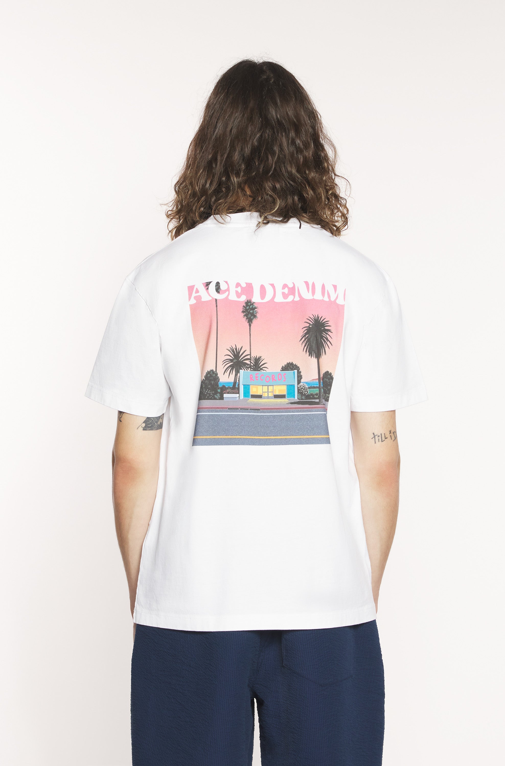 T-shirt homme records Vue 3 - Ace Denim Paris