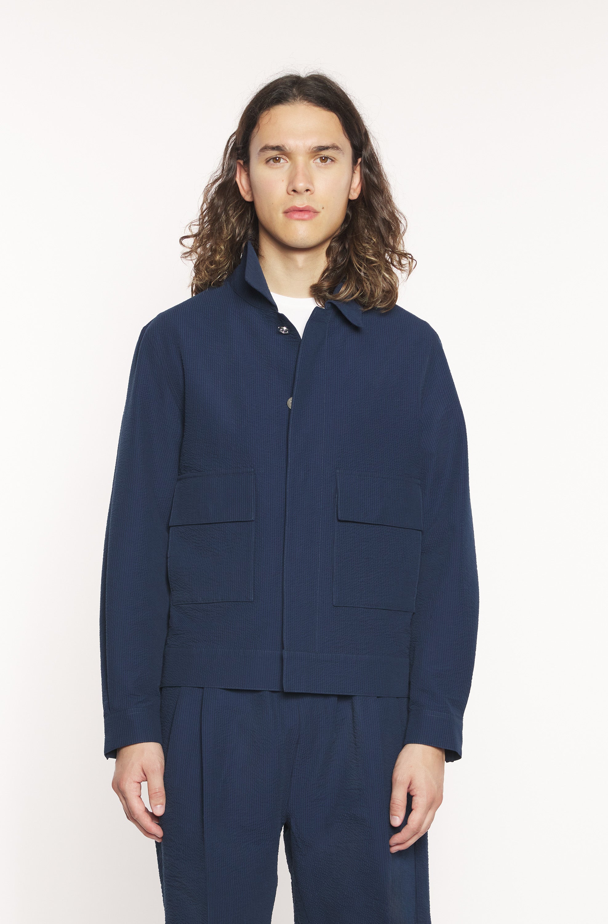 Veste seersucker homme Vue 2 - Ace Denim Paris