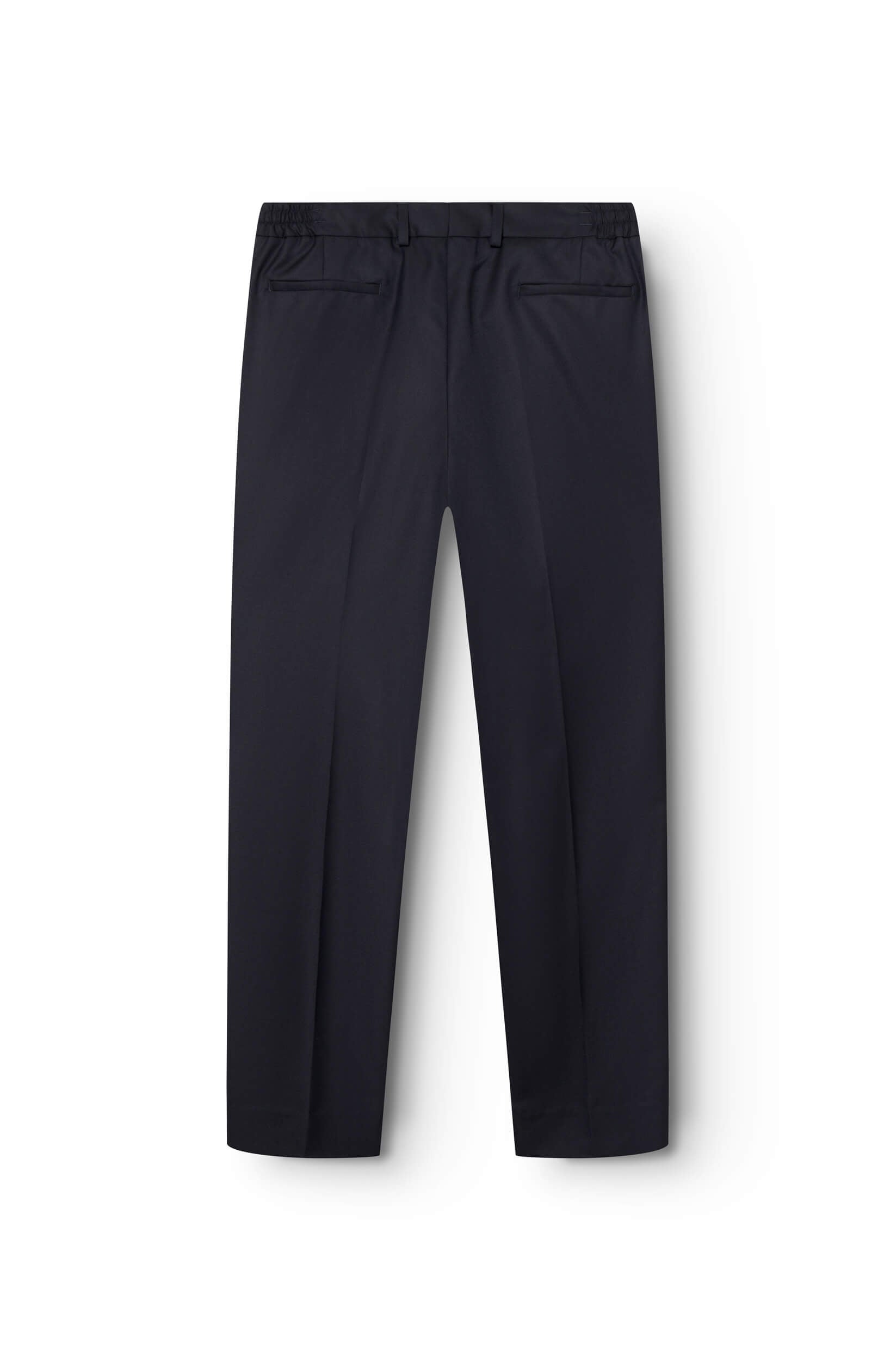 AD 37 - Pantalon en Drap de Laine Bleu Nuit