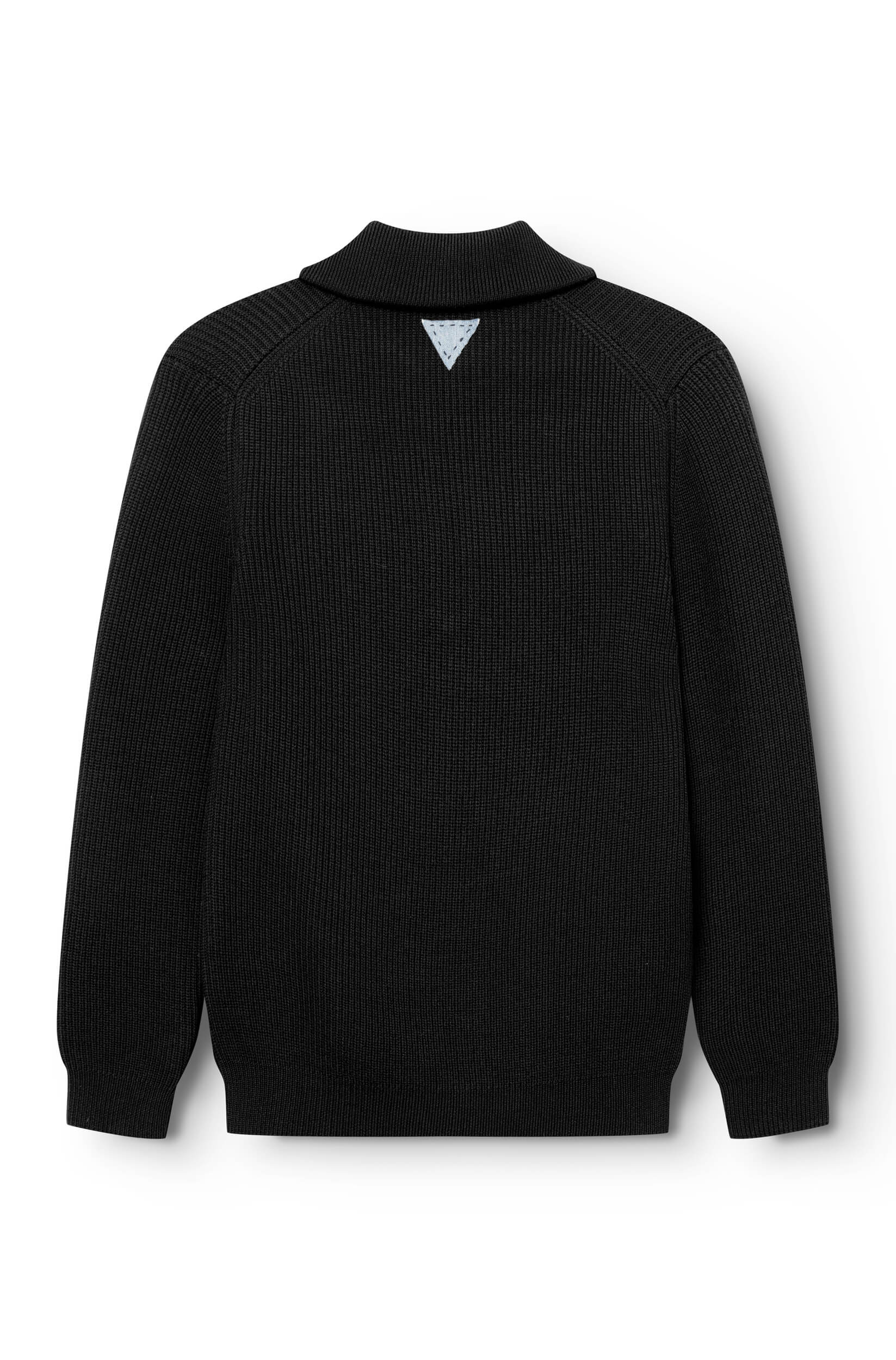 vue de dos du pull zip noir