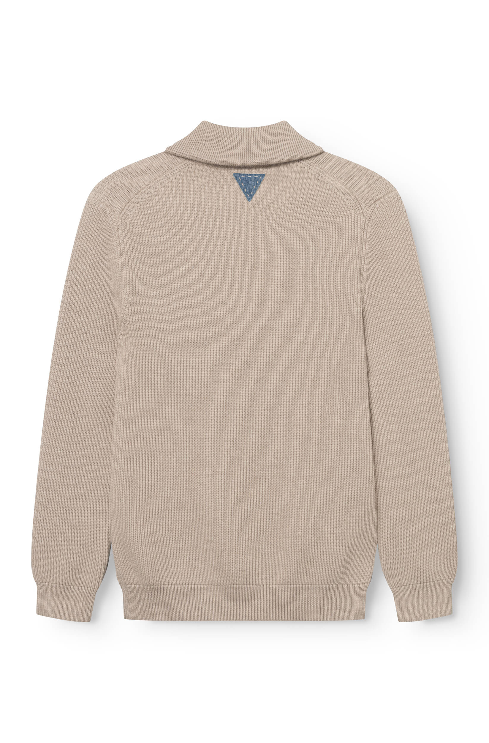 AD 198 - Pull à Col Zippé en laine Beige