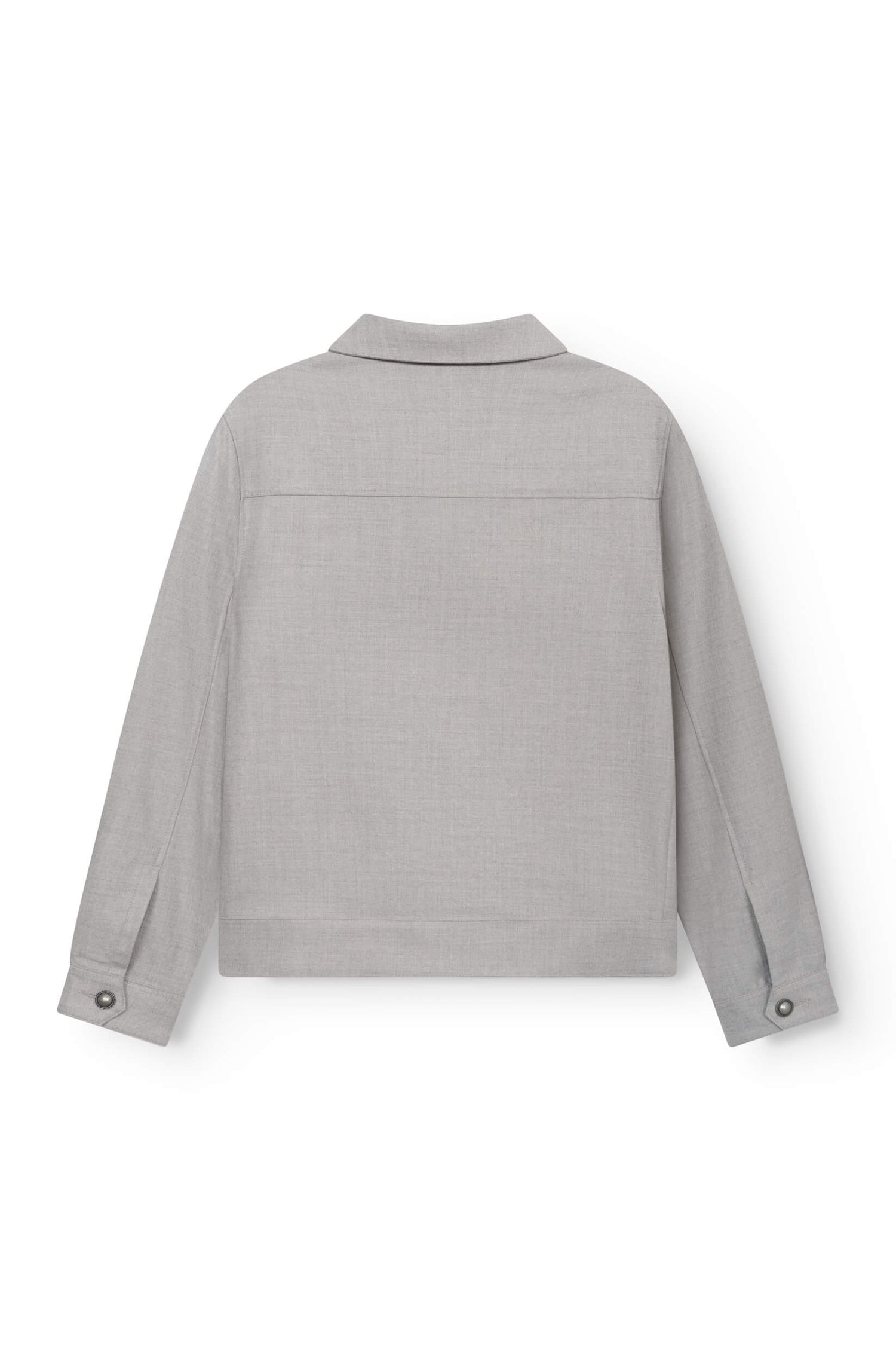 Vue de dos de la veste gris beige loro piana