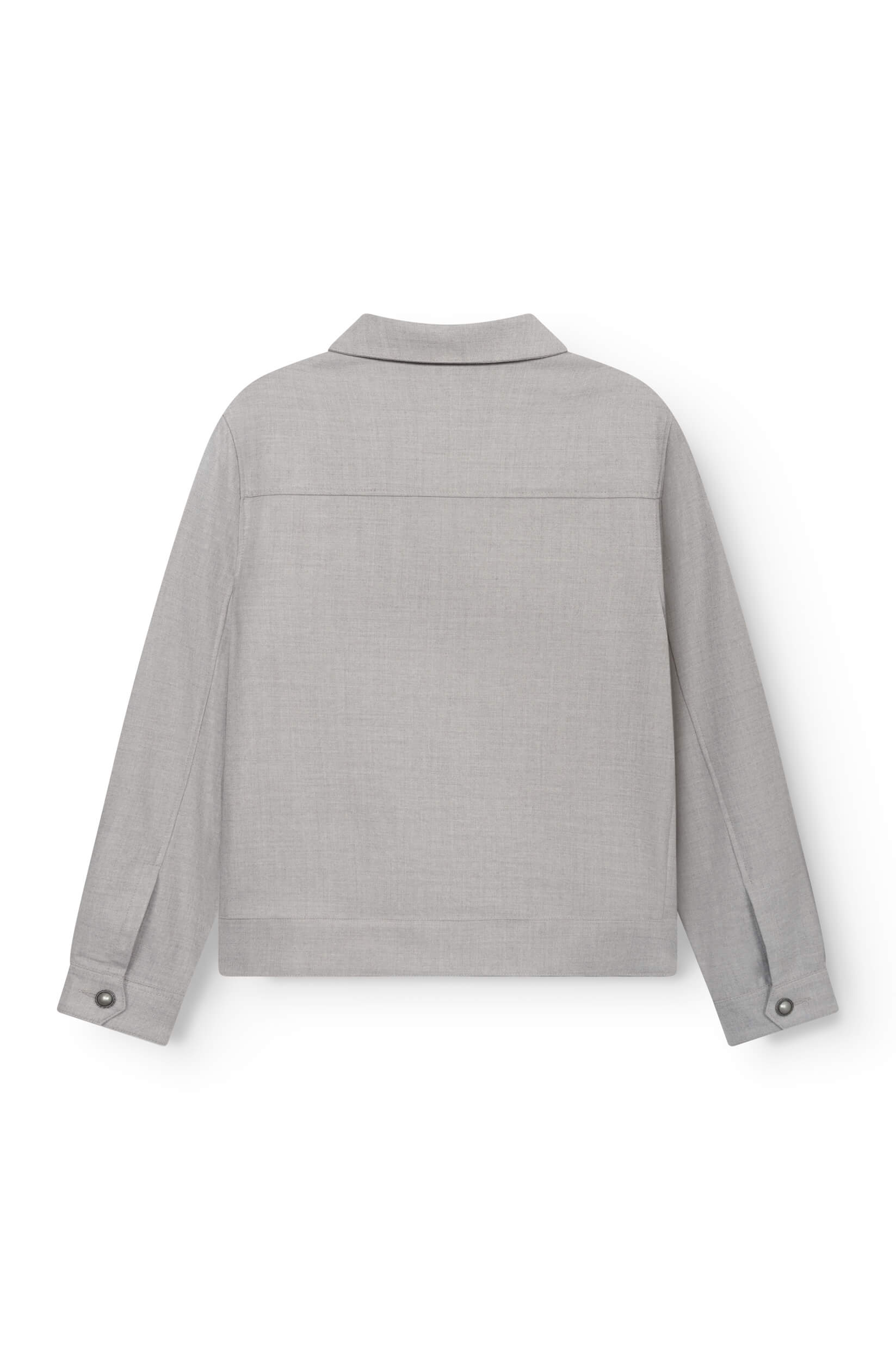 Vue de dos de la veste gris beige loro piana