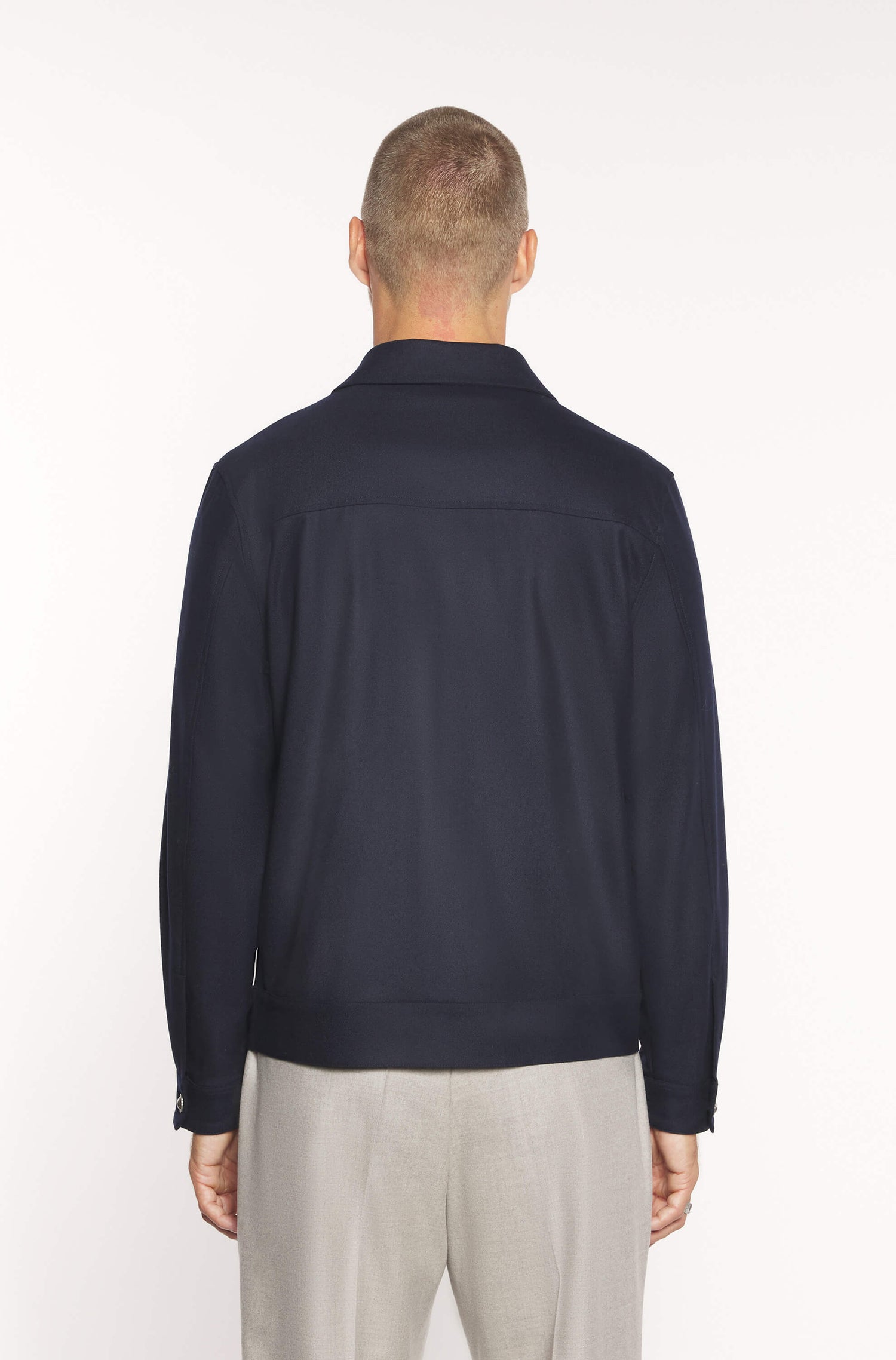 Back of the model wearing the men&