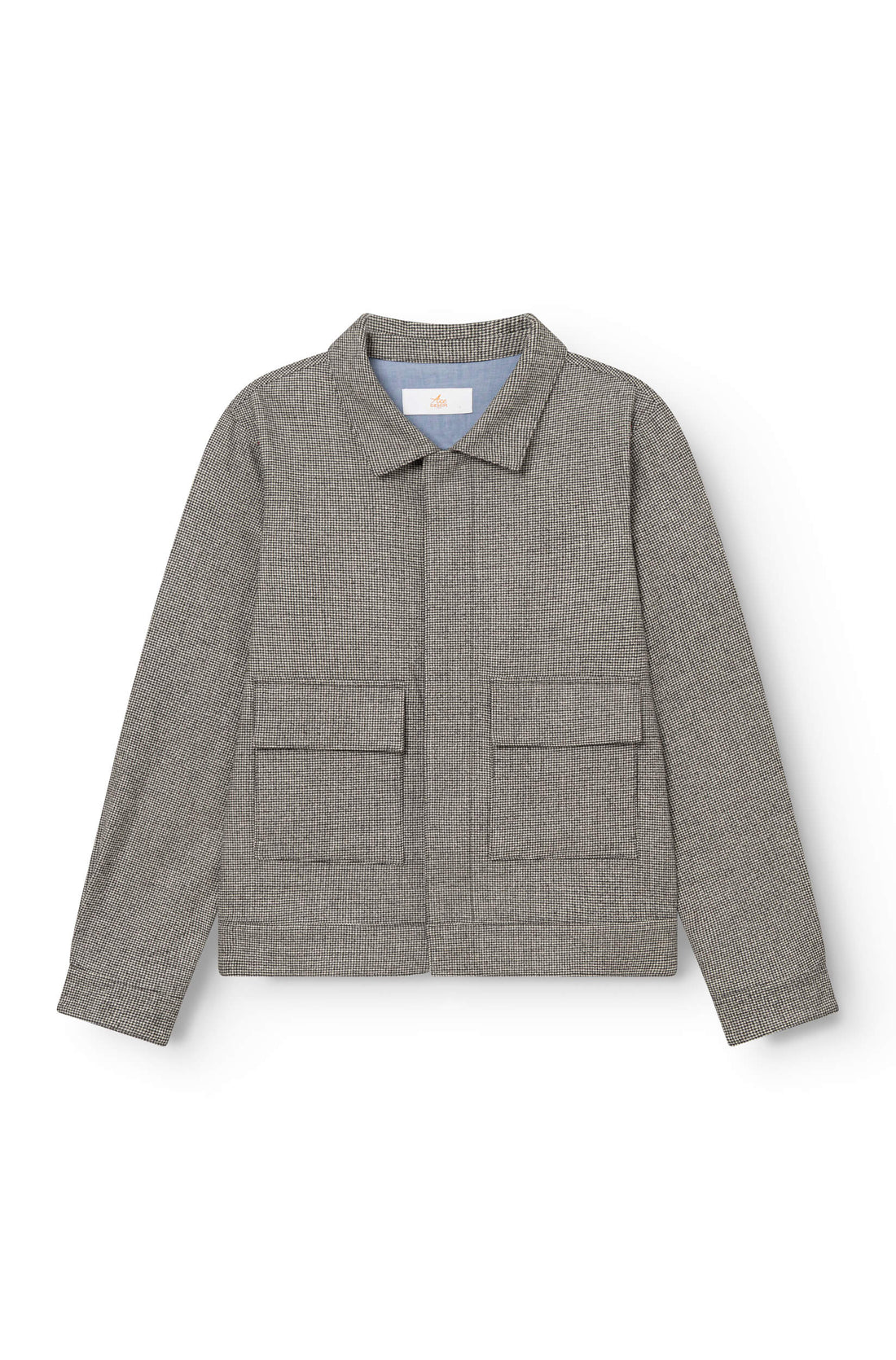 AD178 - White Houndstooth Merino Wool Jacket