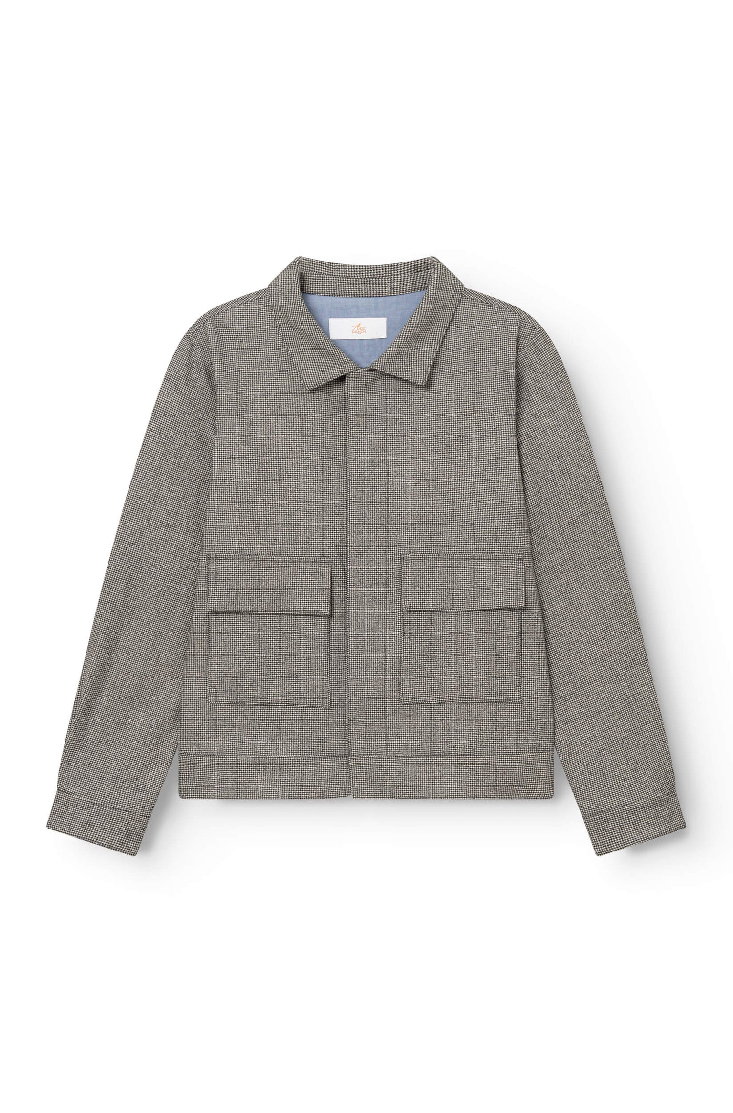 AD178 - White Houndstooth Merino Wool Jacket