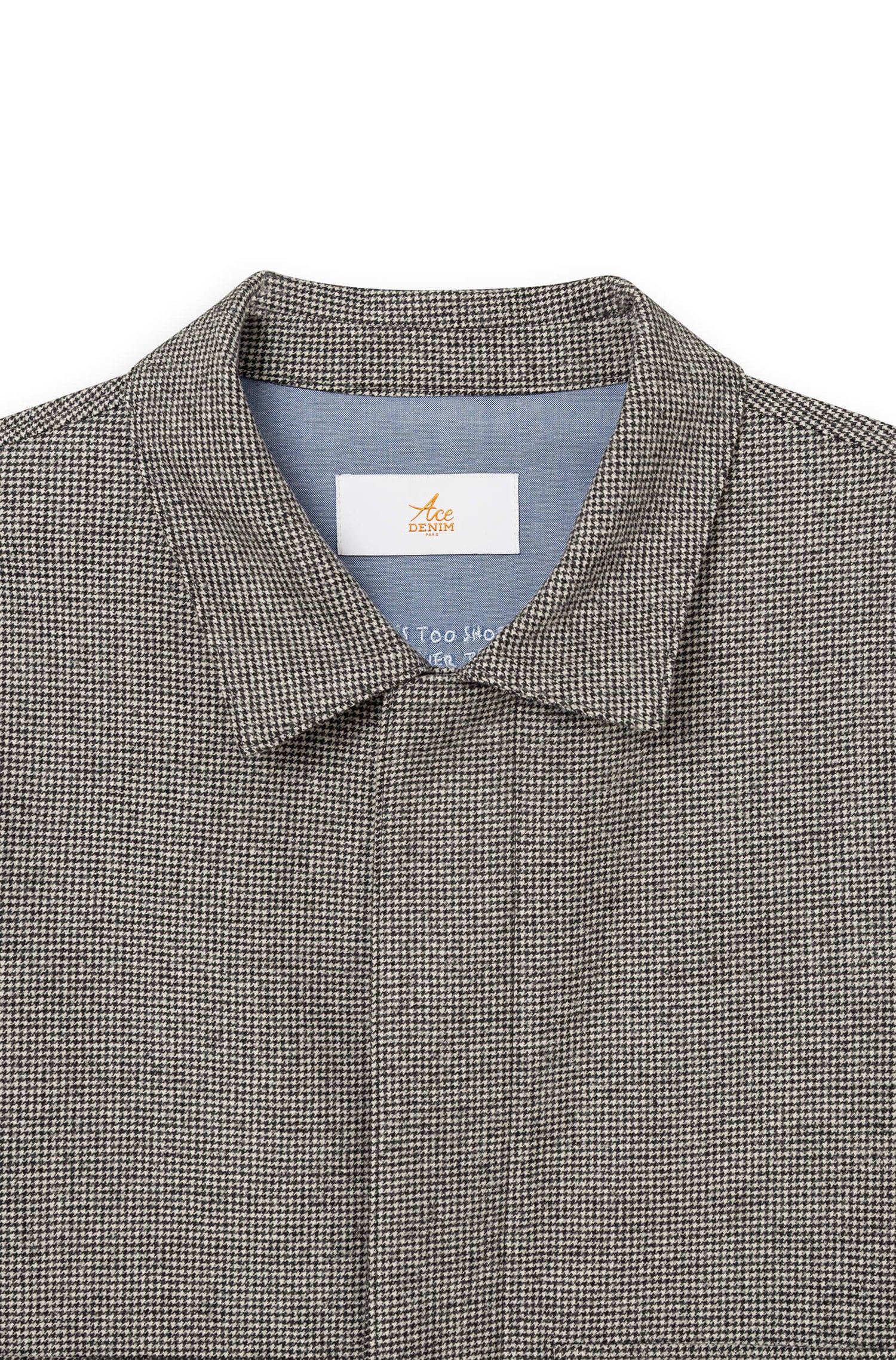 AD178 - White Houndstooth Merino Wool Jacket