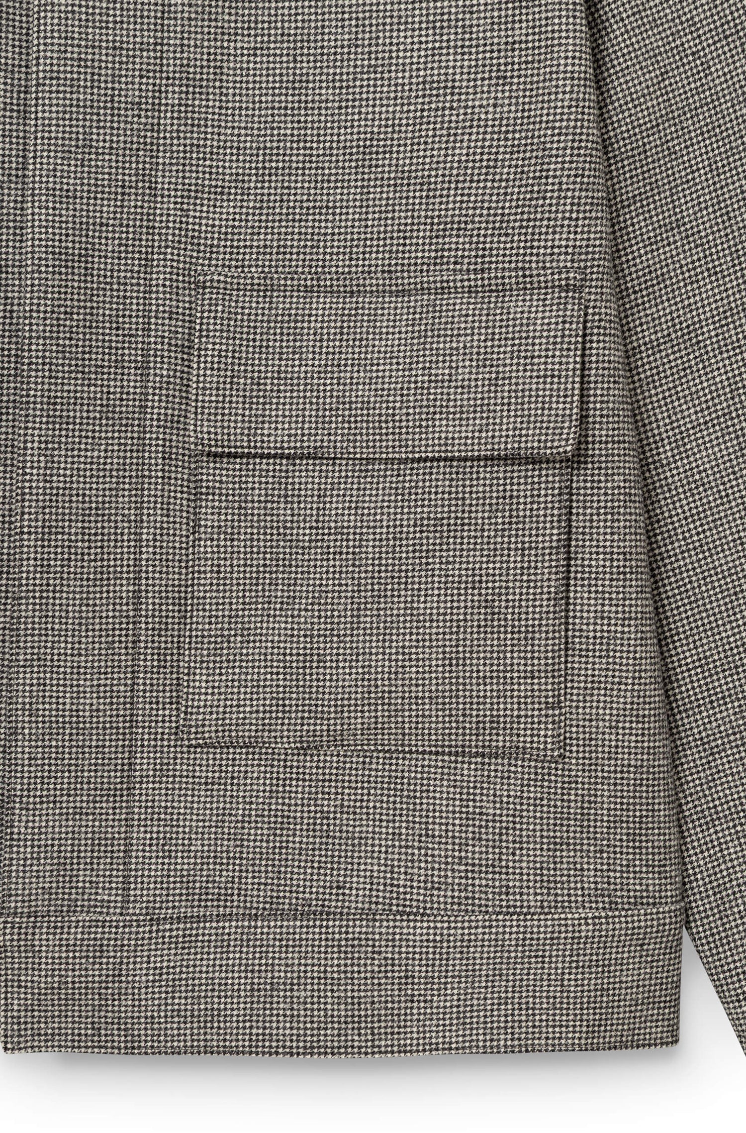 AD178 - White Houndstooth Merino Wool Jacket