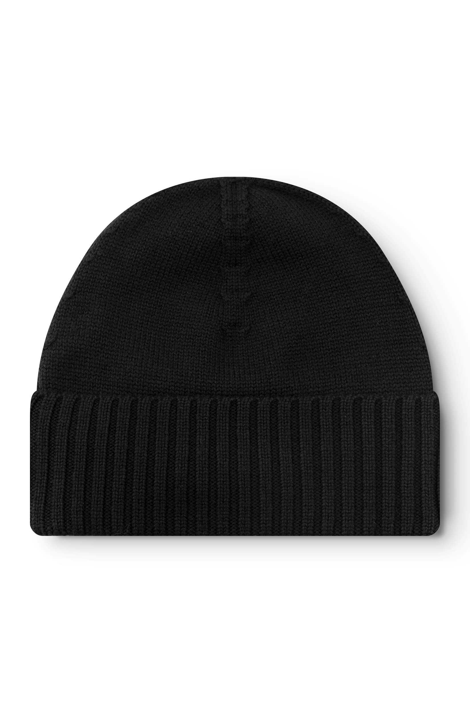 Bonnet en laine mérinos de couleur noir