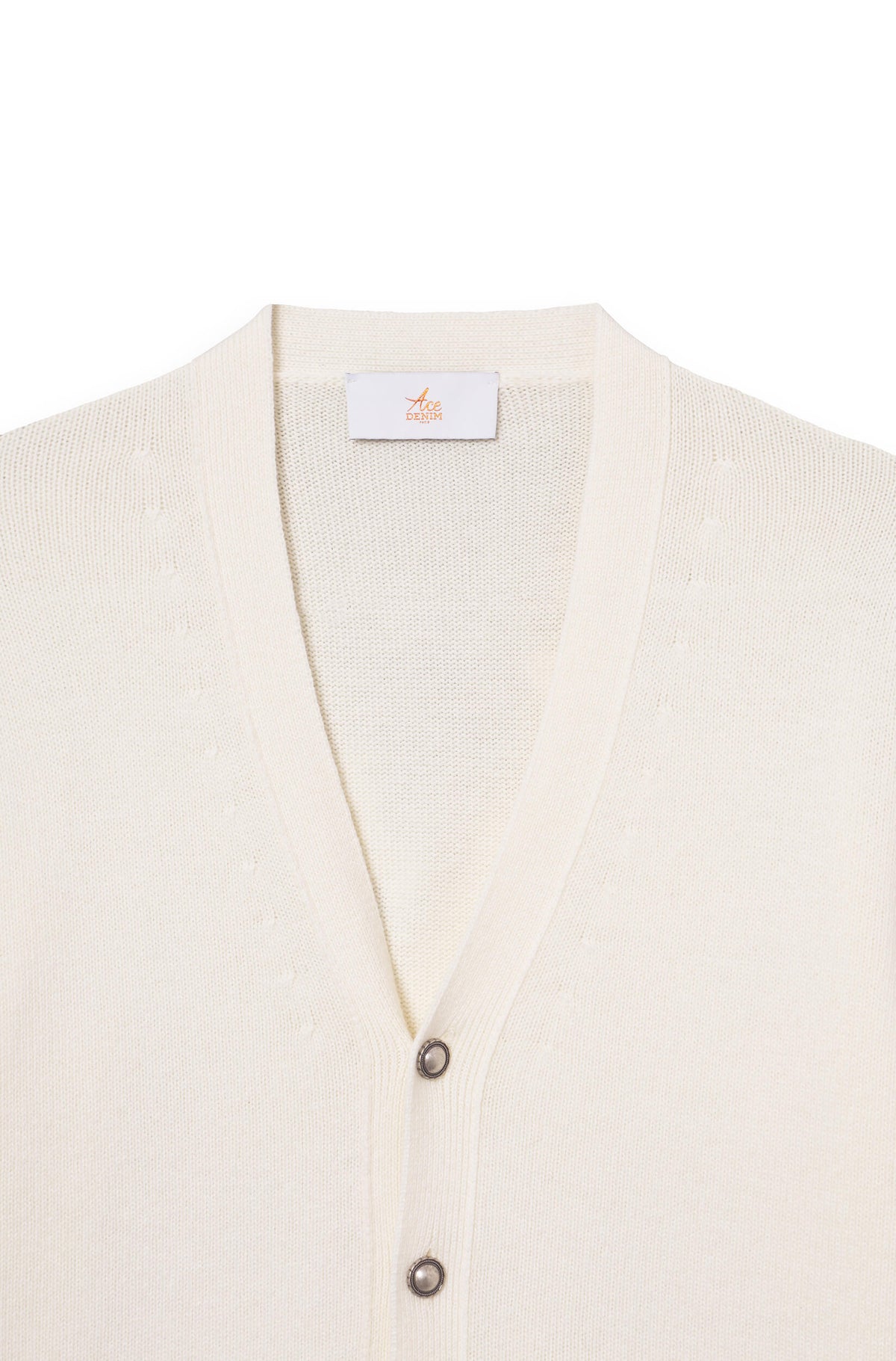 AD 96 - Merino Wool and Cashmere Cardigan Off White