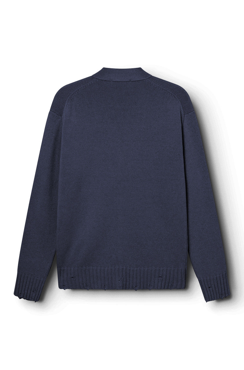 AD 96 - Merino Wool and Cashmere Cardigan Navy