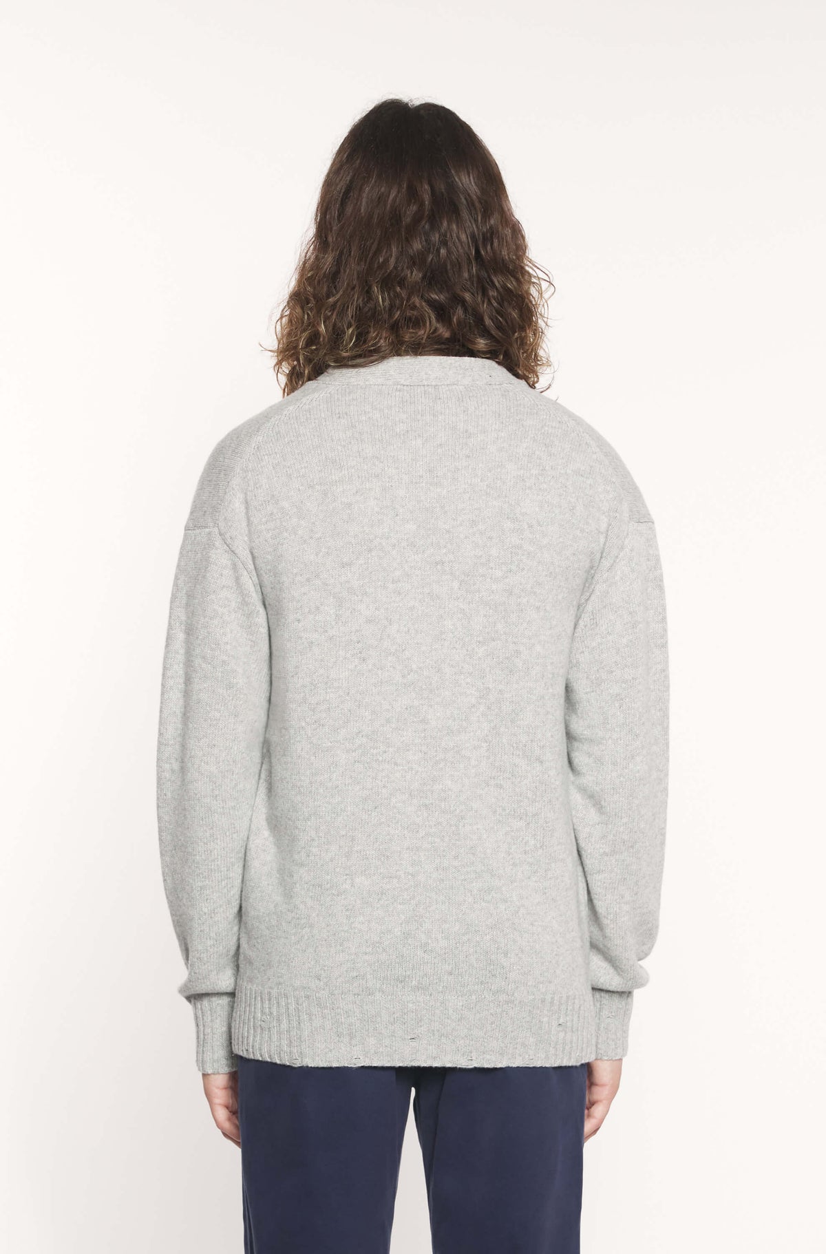 AD 96 - Cardigan en Laine Mérinos et Cachemire Gris