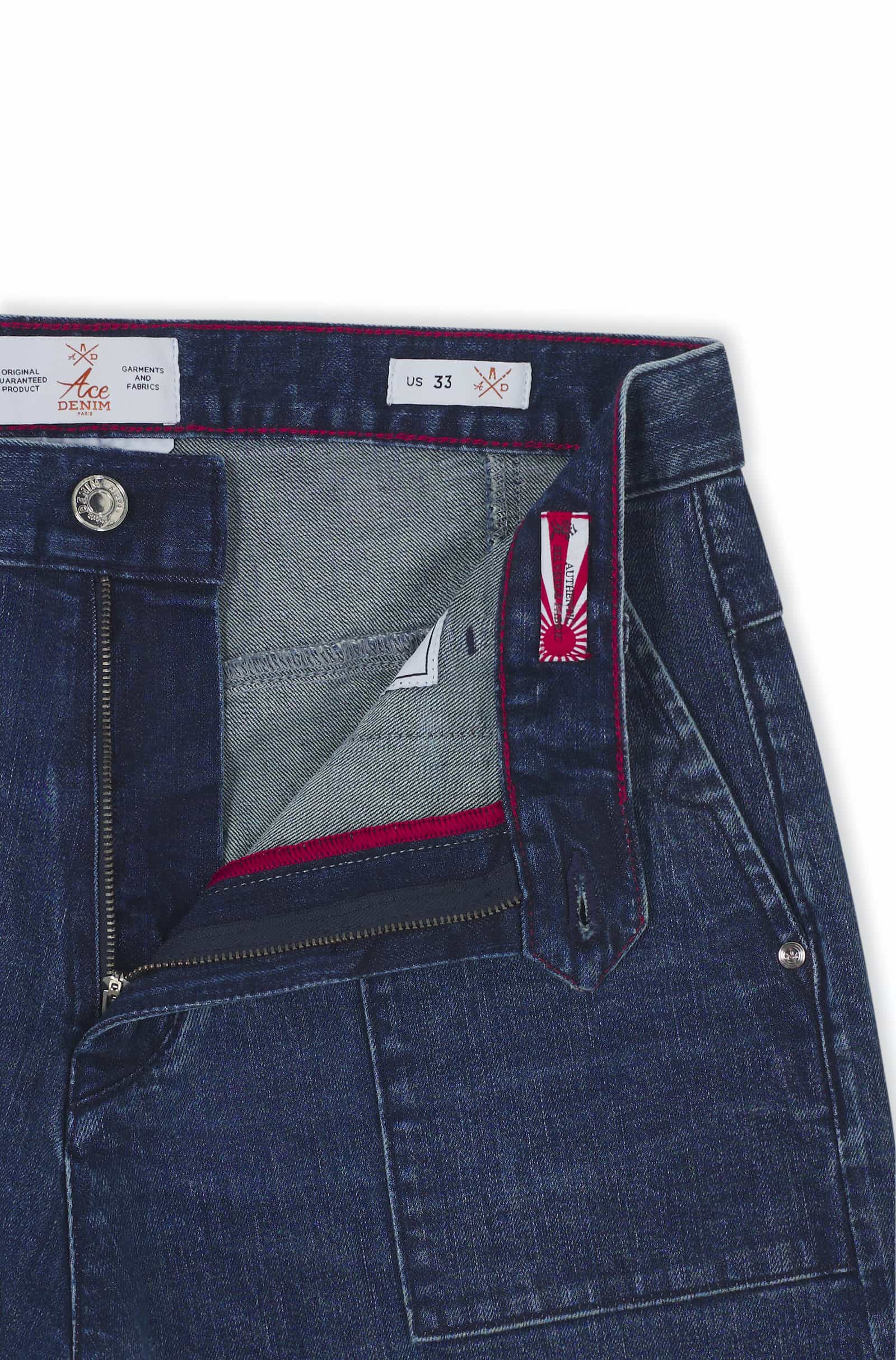 Pantalon cargo homme pierre foncé Vue 2 - Ace Denim Paris