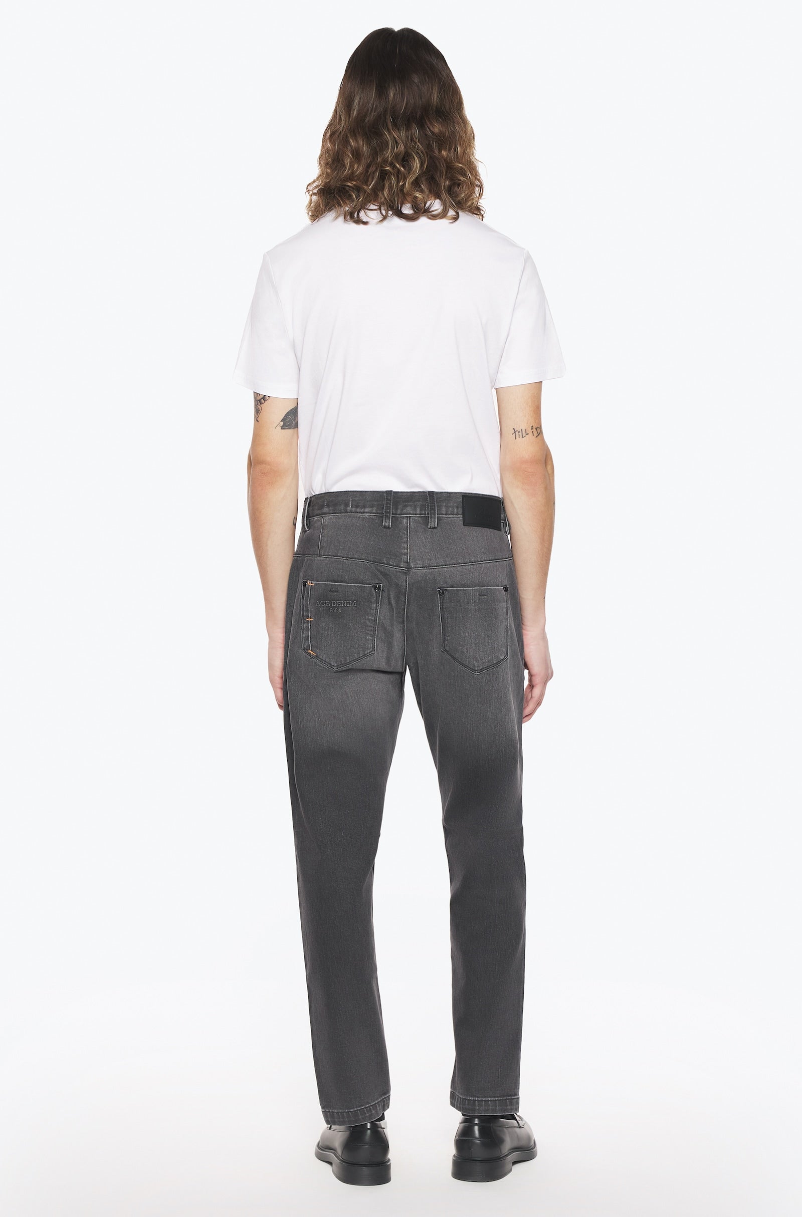 Pantalon cargo homme gris foncé Vue 3 - Ace Denim Paris