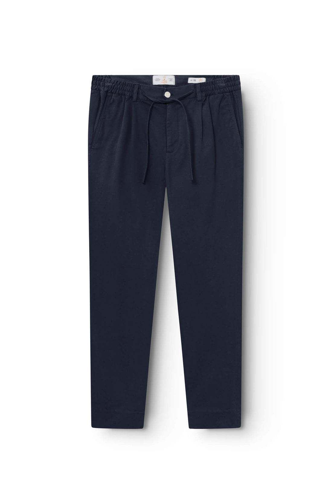 Pantalon chino en cachemire slim marine pour homme