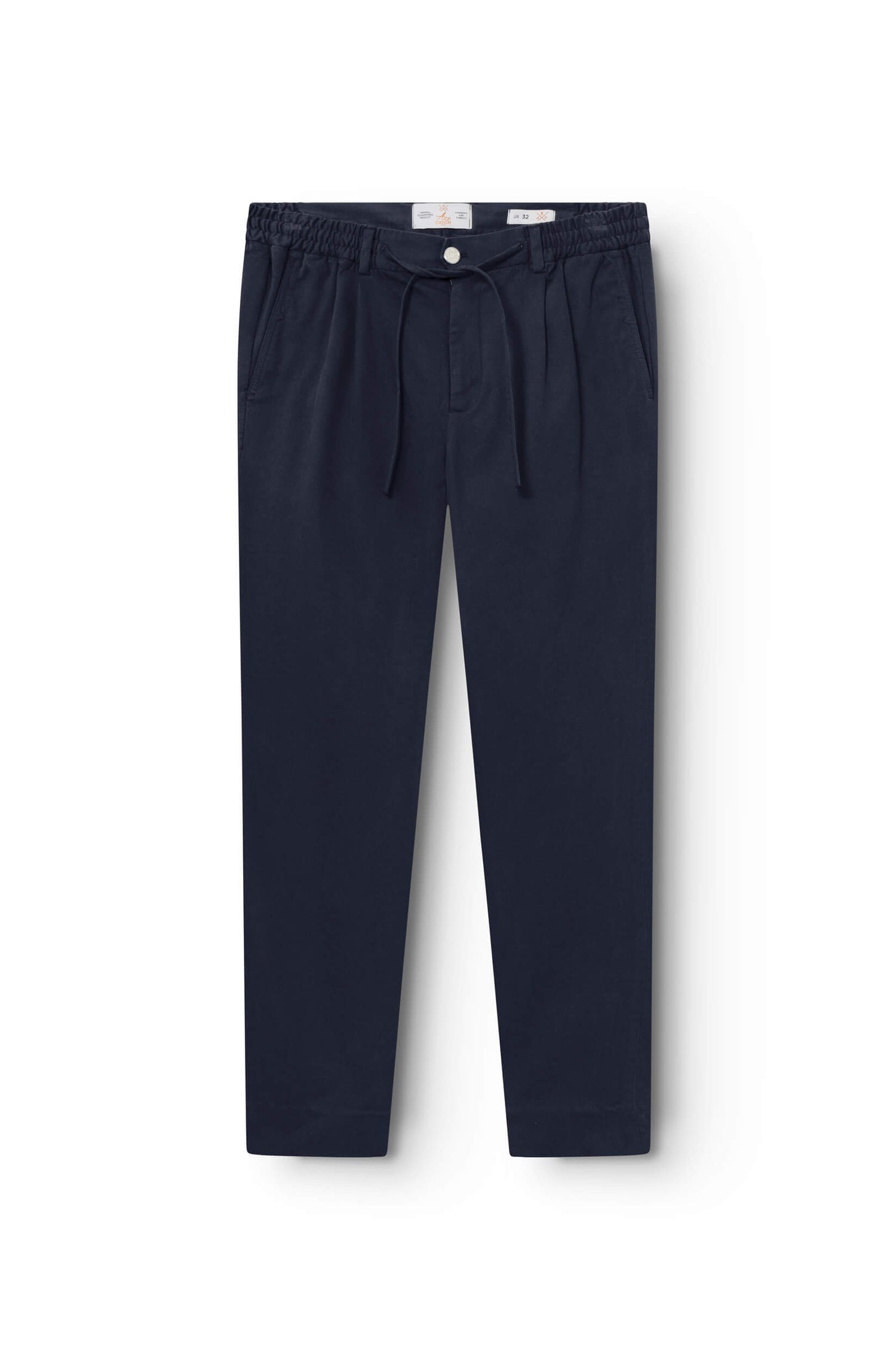 Pantalon chino en cachemire slim marine pour homme