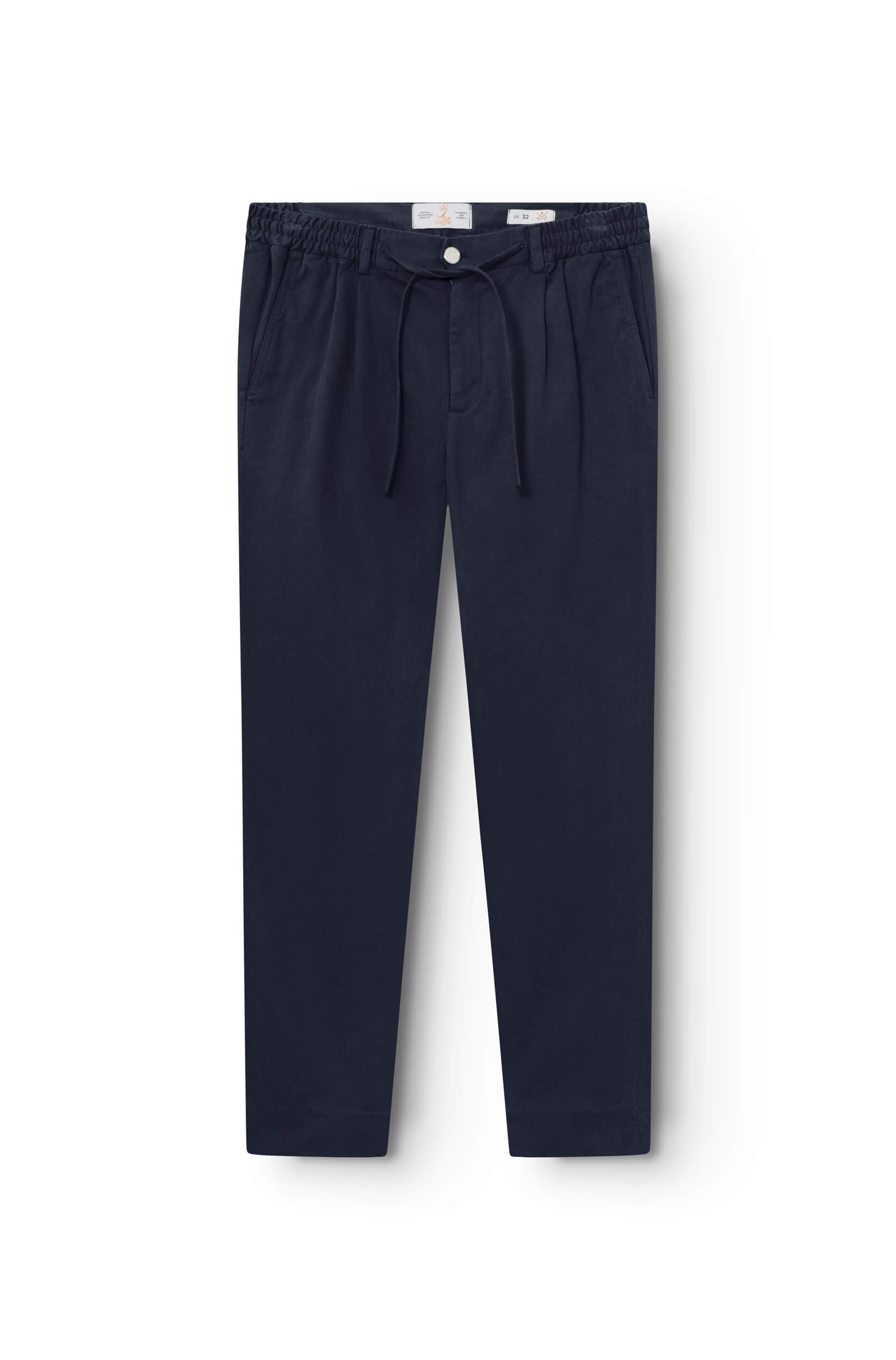 Pantalon chino en cachemire slim marine pour homme