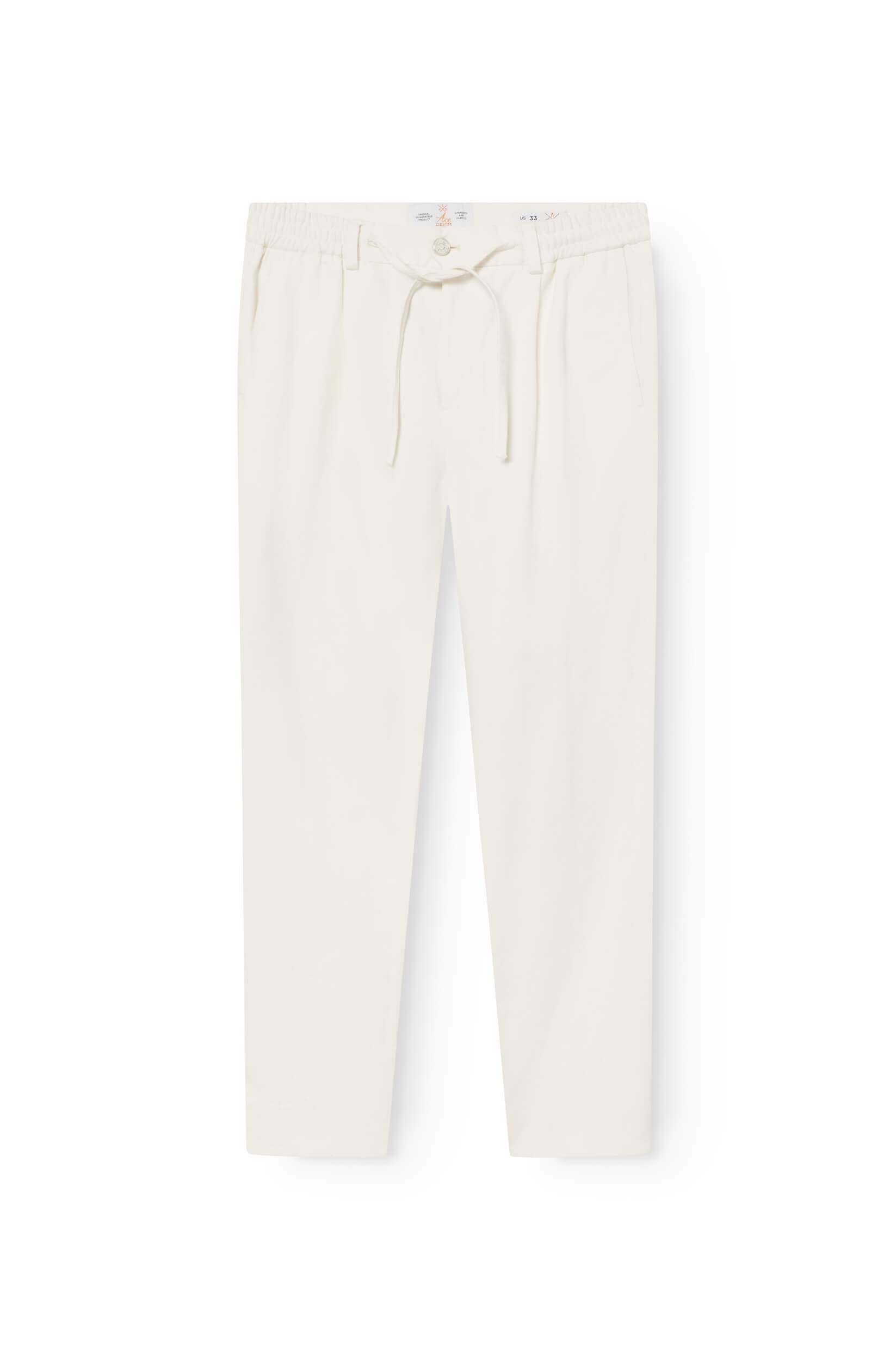 Slim cream white cashmere chino trousers for men
