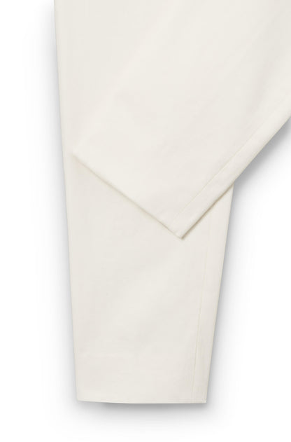 Cuff of the cream white cashmere trousers for men