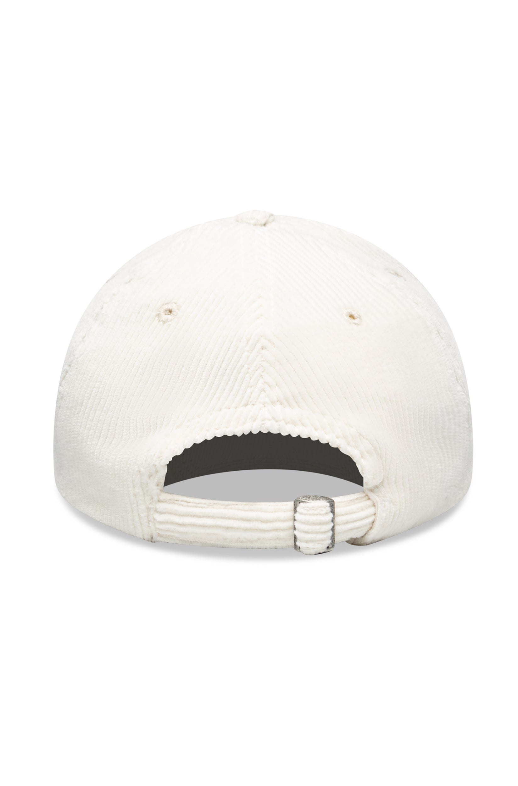 Dos casquette velours côtelé blanc, fermeture réglable curseur métallique, AD 402 Ace Denim Paris