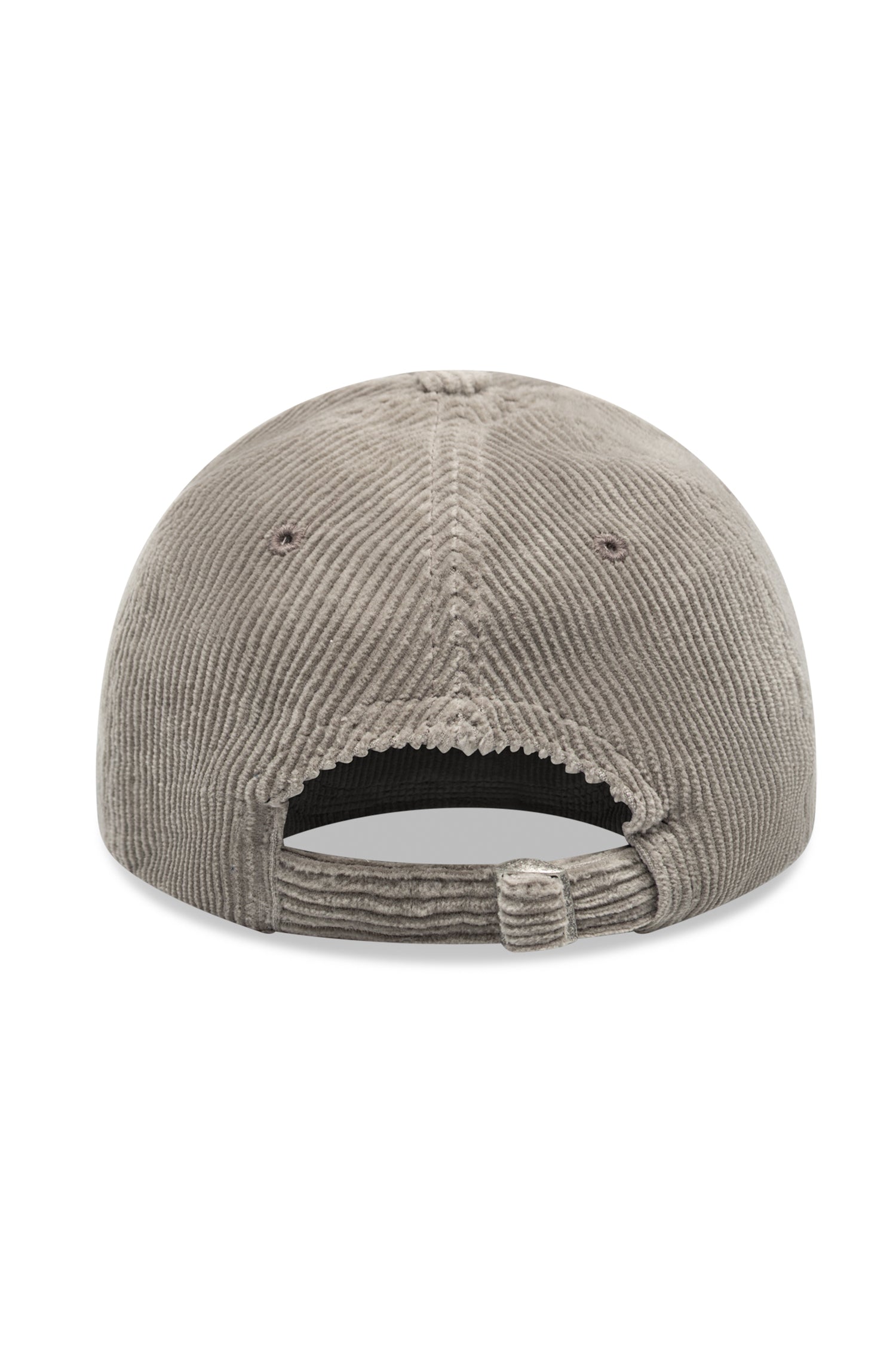 Dos casquette velours côtelé gris, fermeture réglable curseur métallique, AD 402 Ace Denim Paris