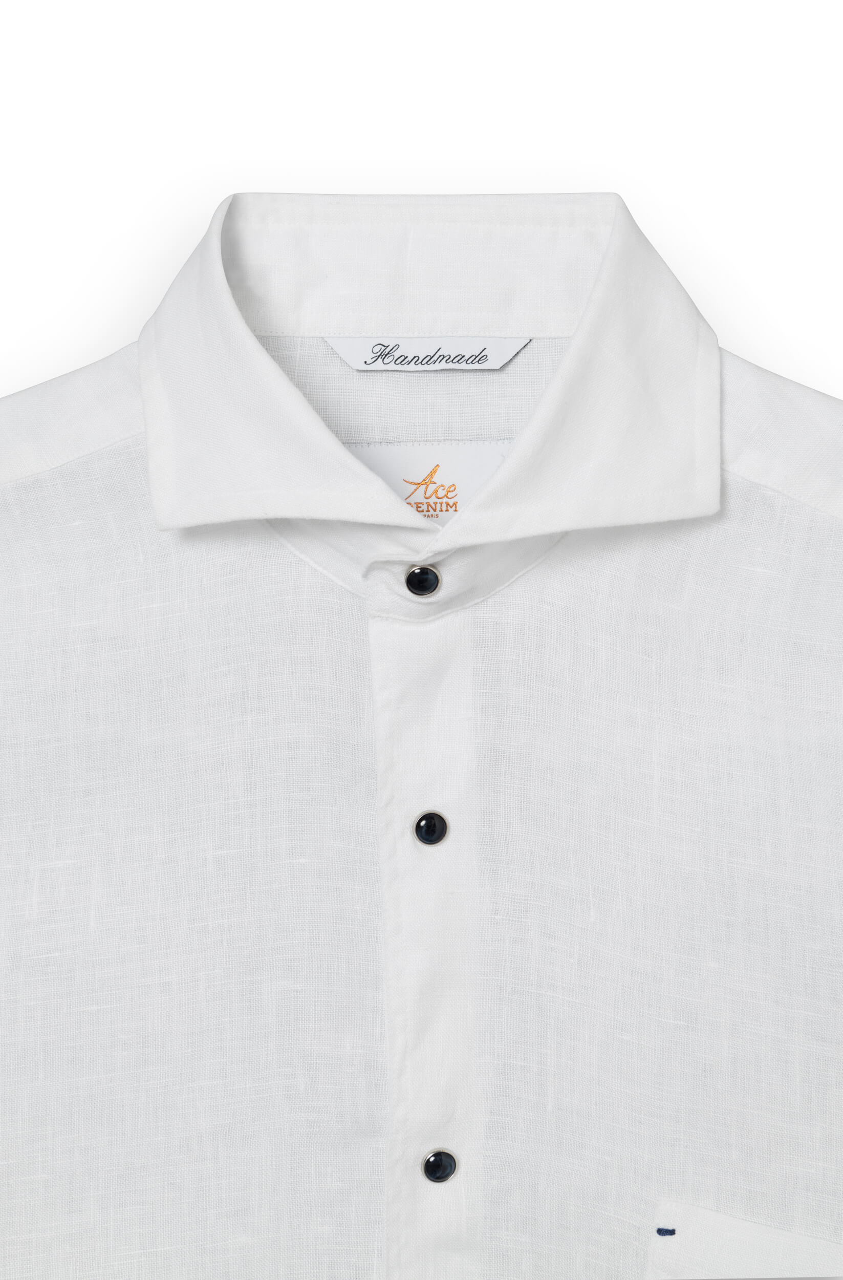 Ace Denim - Chemise en lin Homme - Blanc