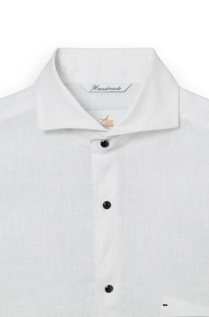 Ace Denim - Chemise en lin Homme - Blanc
