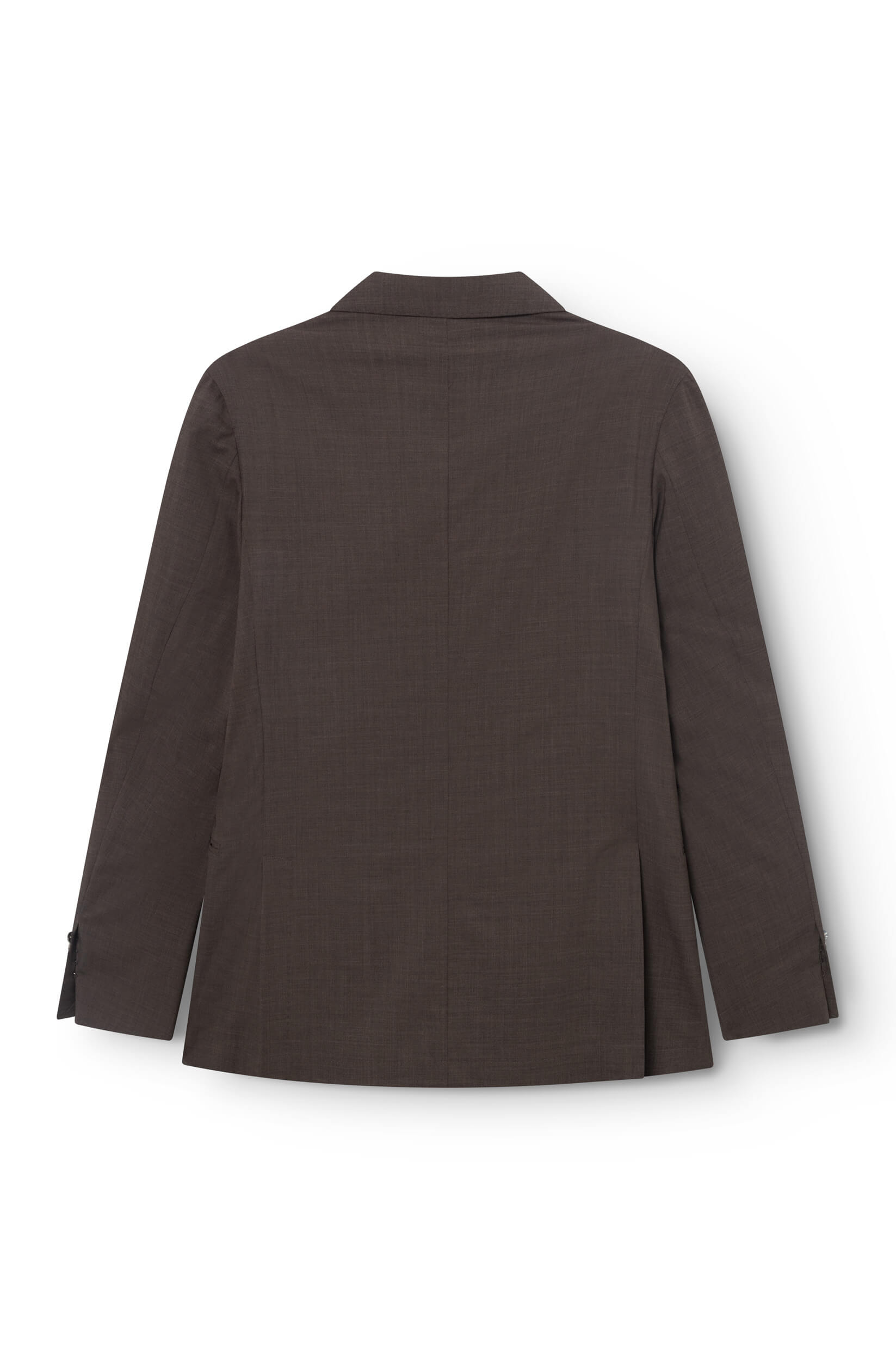 ace denim - brown double-breasted jacket - back