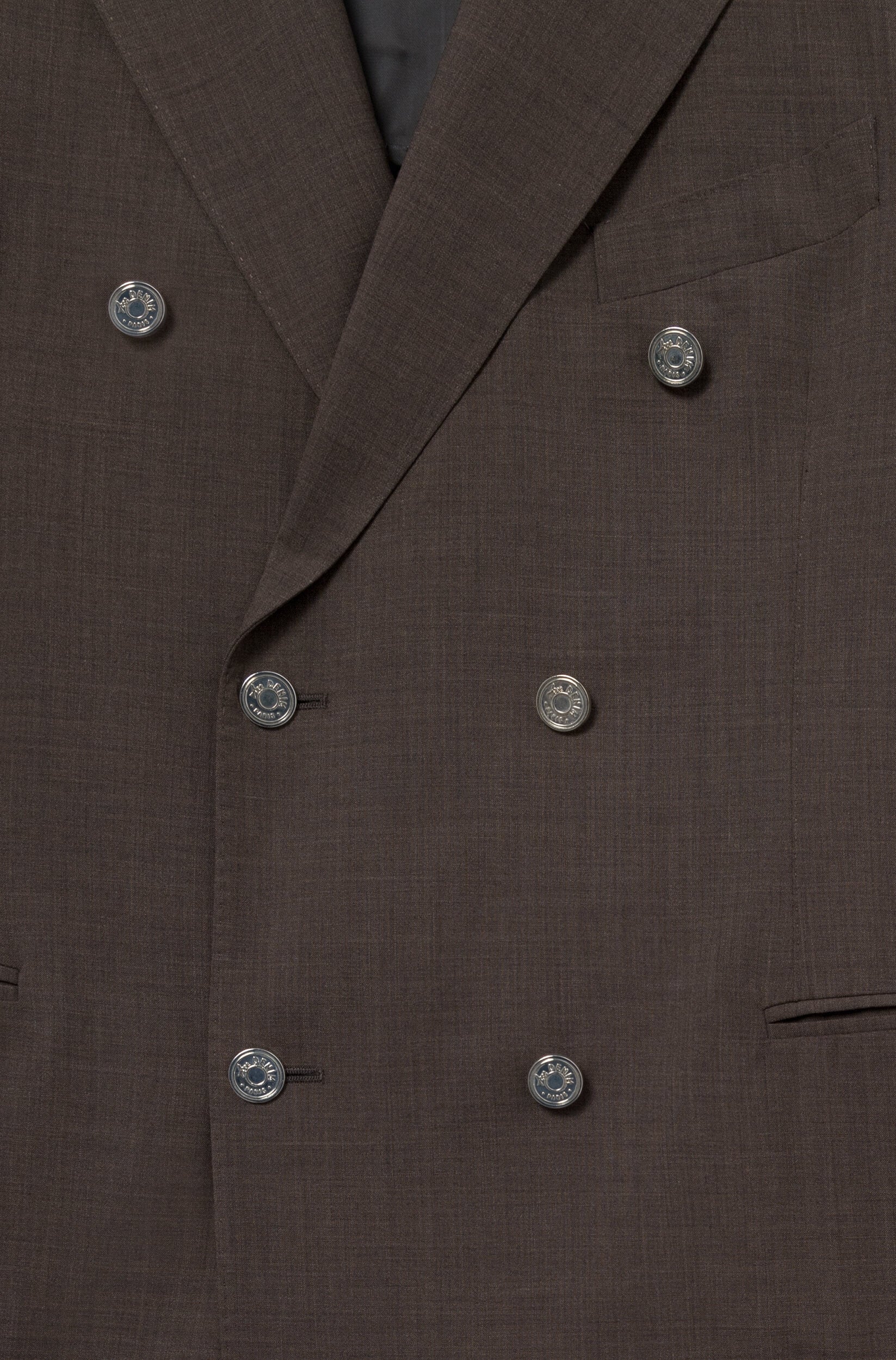ace denim - brown double-breasted jacket - buttons
