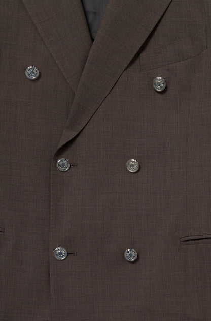 ace denim - blazer croisé marron - boutons