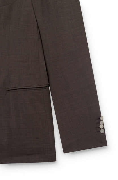 ace denim - blazer croisé marron - manche