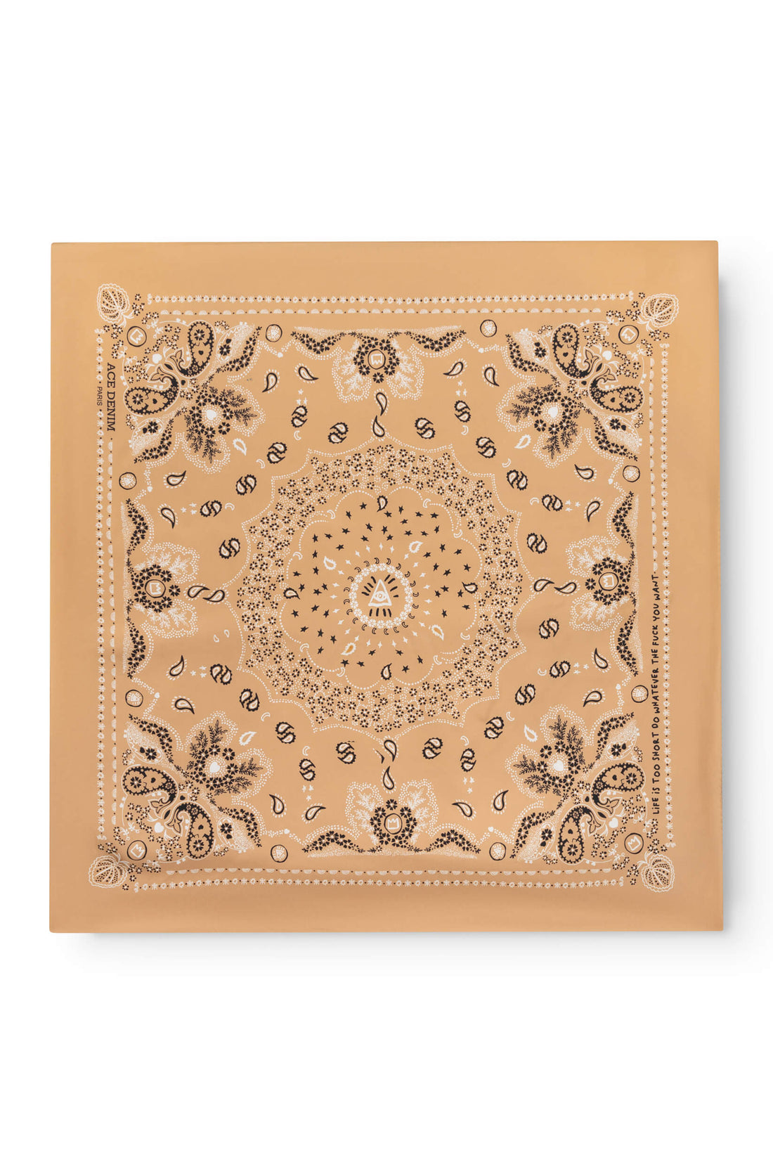 Foulard en soie homme beige - Ace Denim Paris