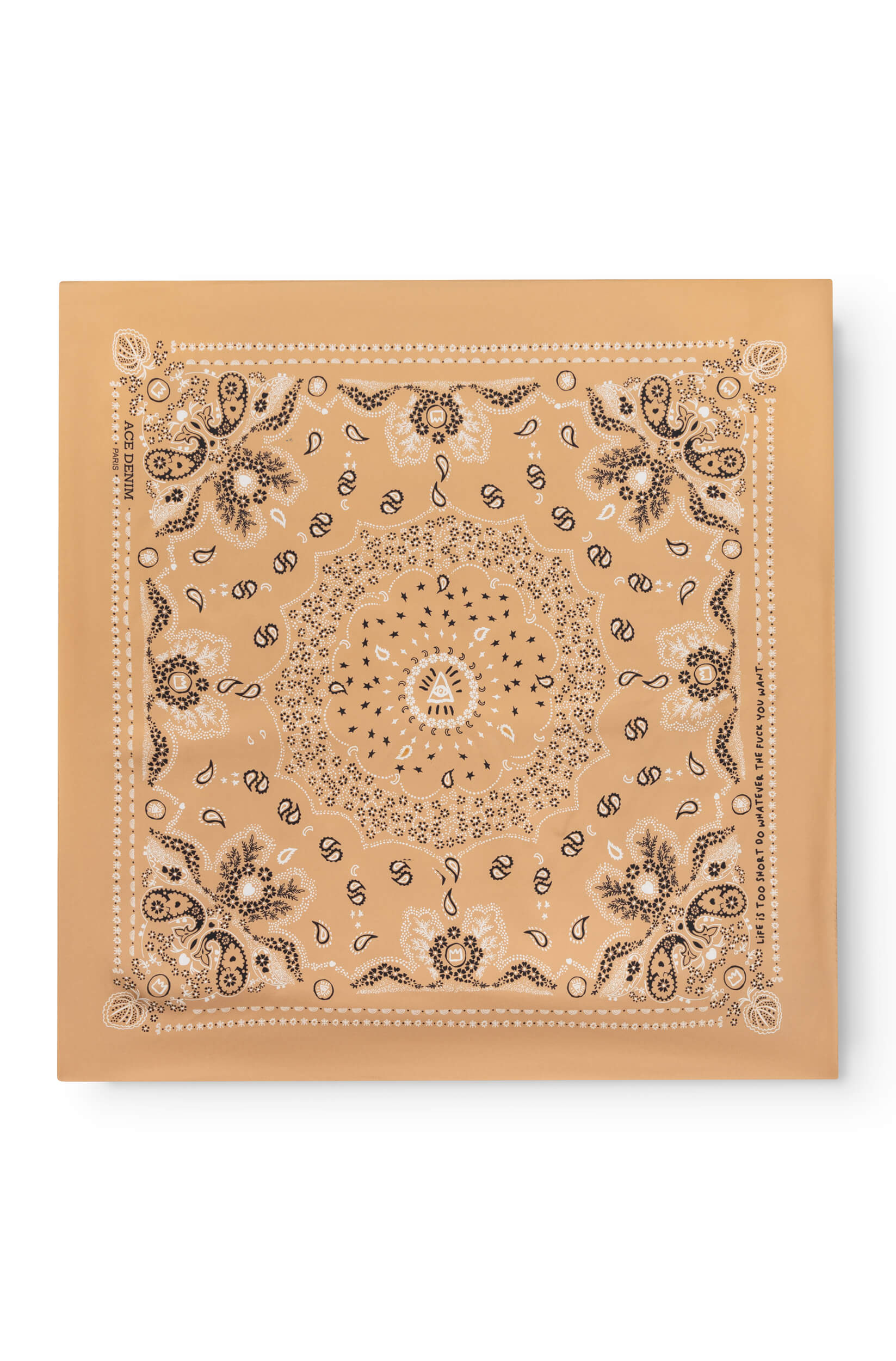 Foulard en soie homme beige - Ace Denim Paris