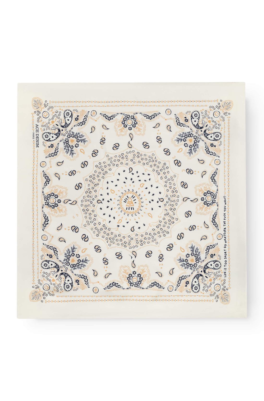 Foulard en soie homme ivoire - Ace Denim Paris