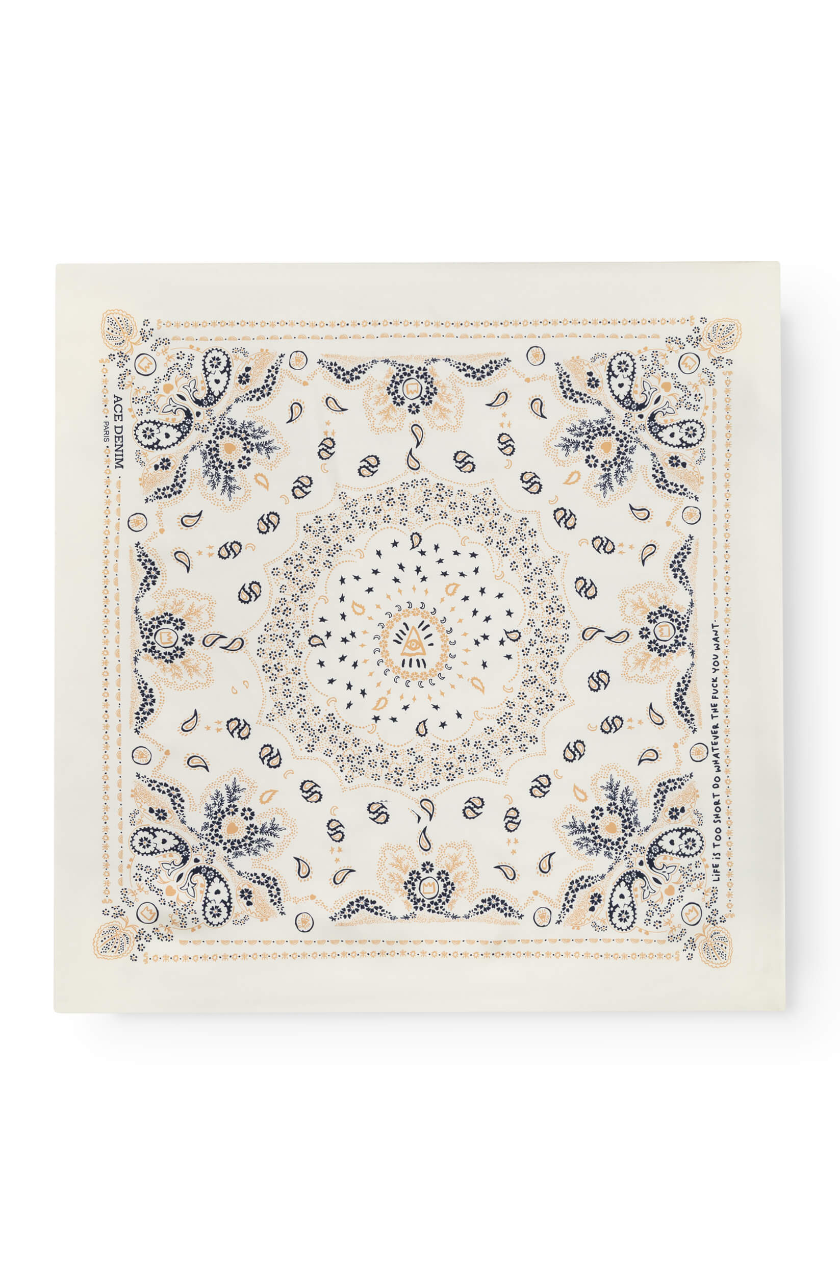 Foulard en soie homme ivoire - Ace Denim Paris