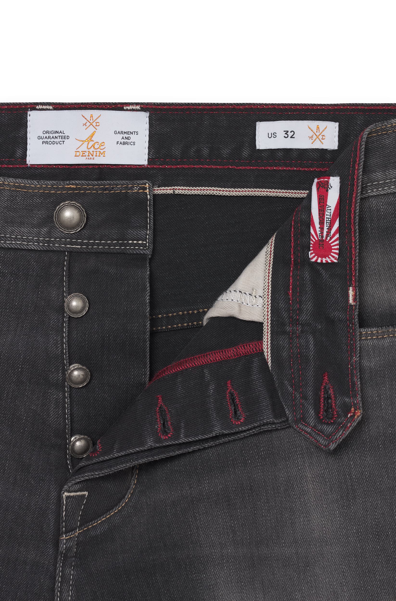 Jeans Japan selvedge homme gris Vue 5 - Ace Denim Paris