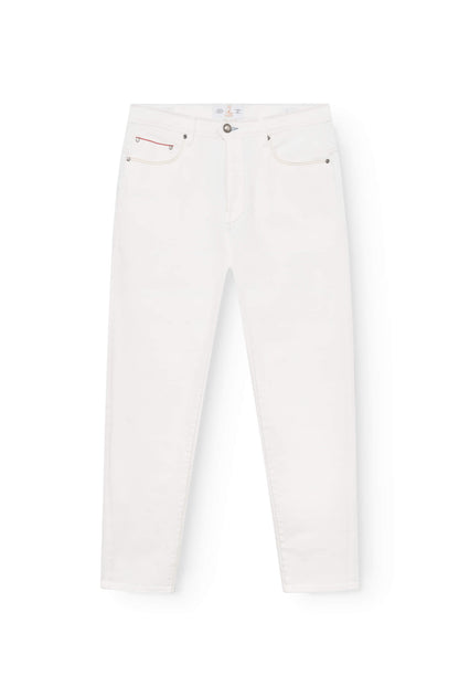 jeans blanc en selvedge japonais