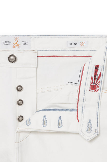 Braguette à boutons en métal avec étiquette rouge Japanese Fabric