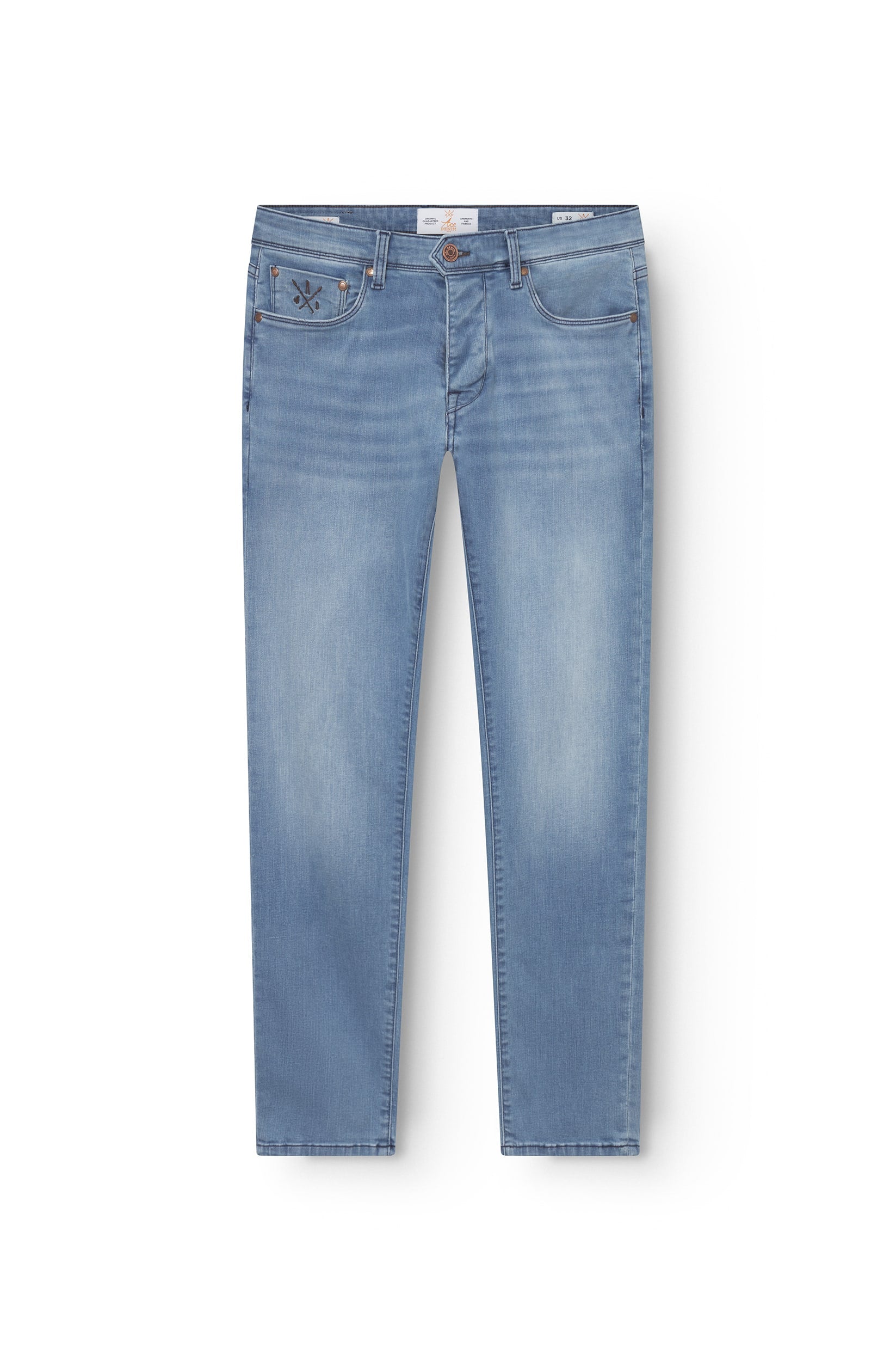 Slim blue trousers for men
