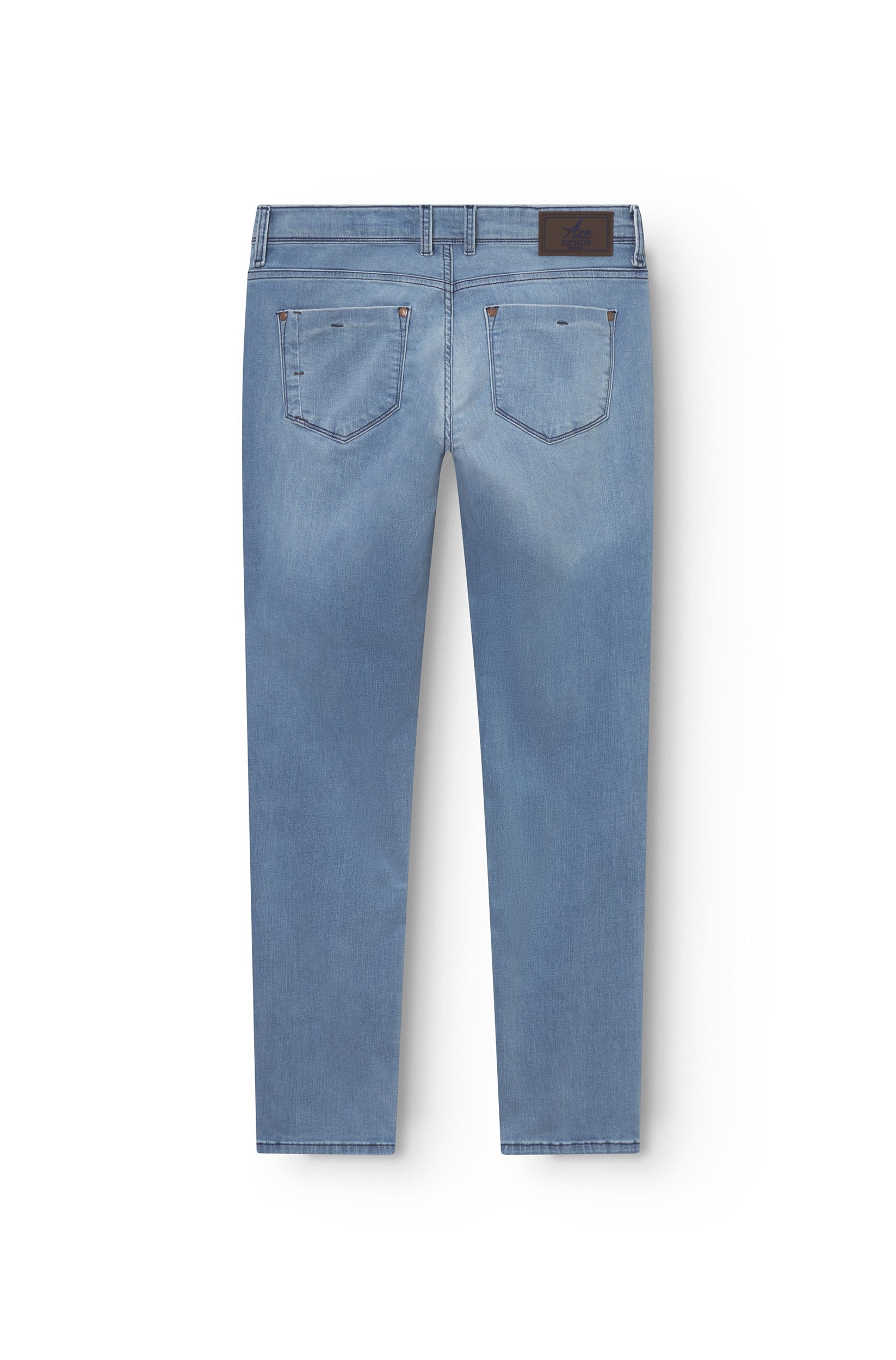 Jeans slim homme délavé brun Vue 4 - Ace Denim Paris