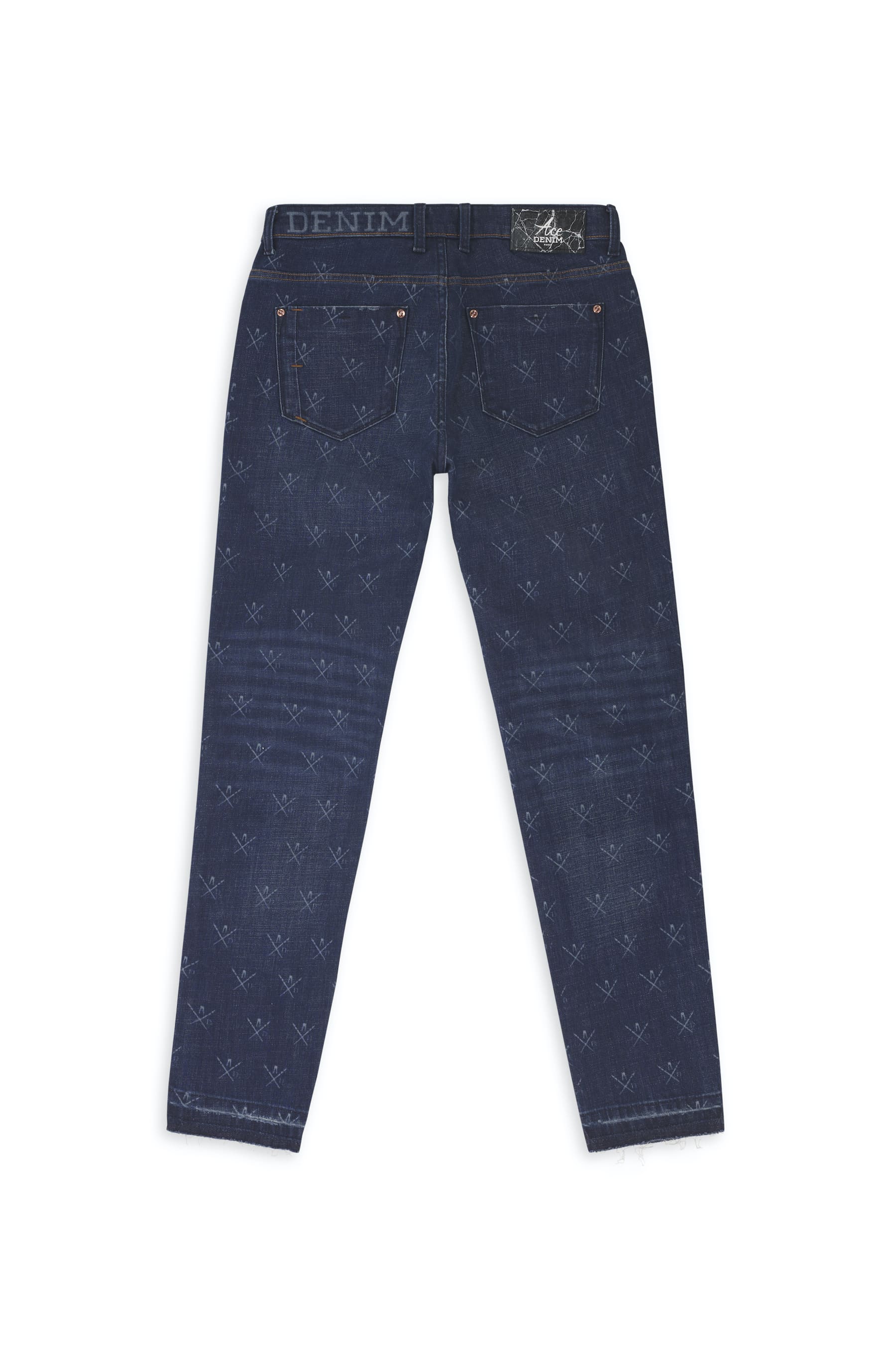 Jeans slim homme pierre foncé all over Vue 4 - Ace Denim Paris