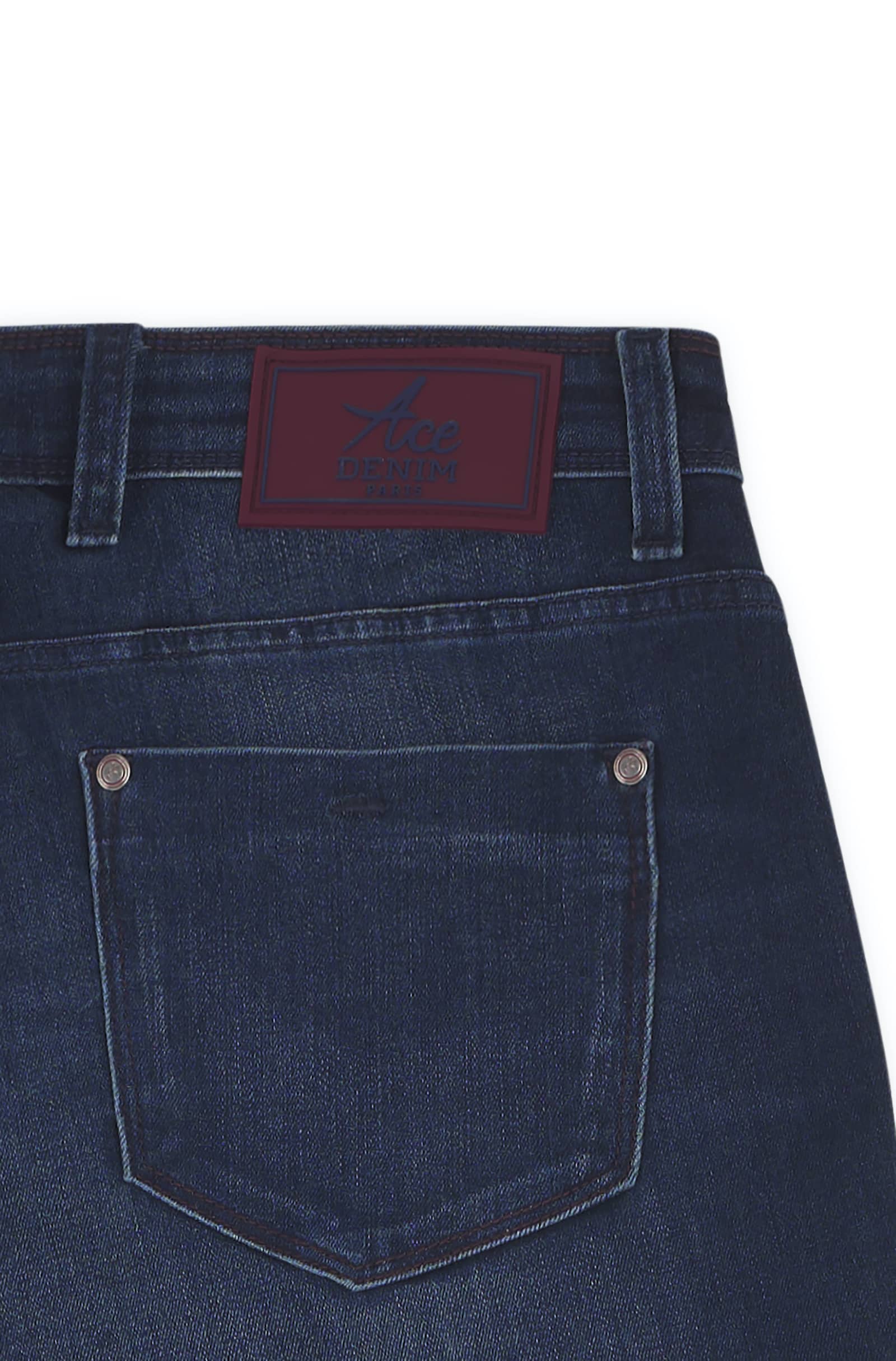 Jeans slim homme pierre moyen bordeaux Vue 6 - Ace Denim Paris