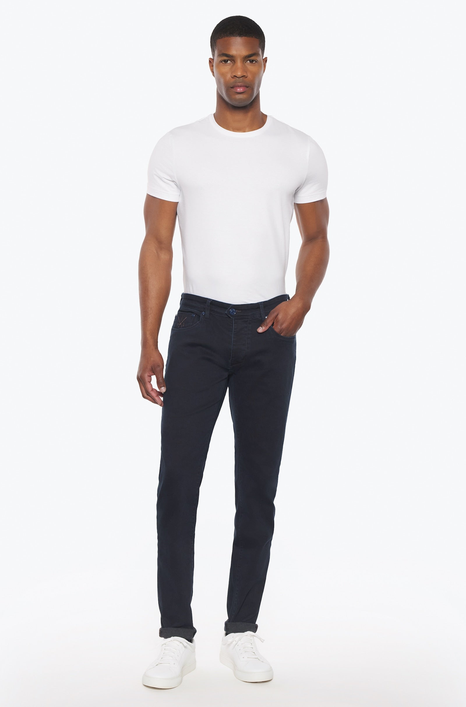 Jeans slim homme bleu nuit brun - Ace Denim Paris