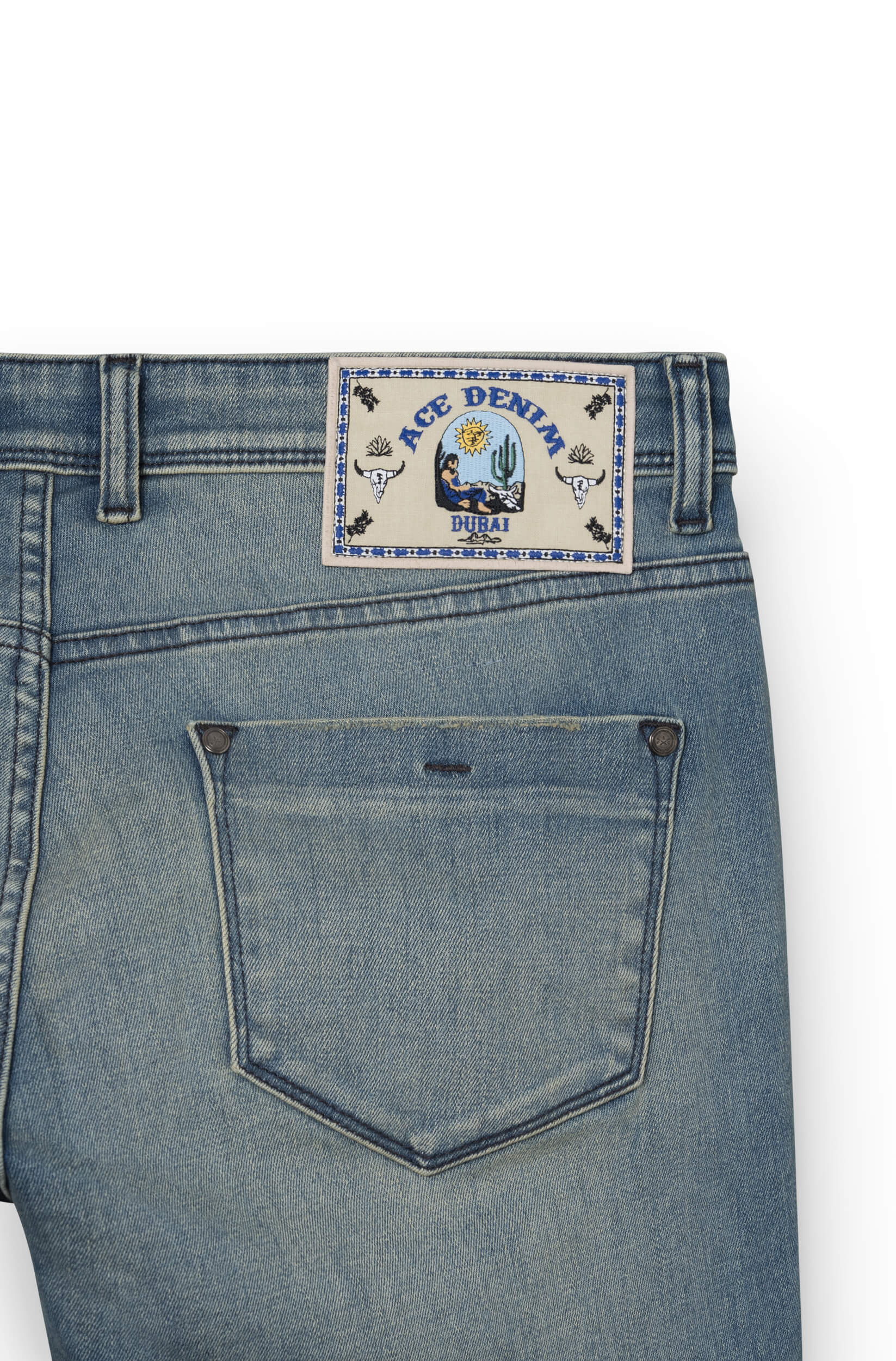 Jeans slim homme bleu sable Vue 3 - Ace Denim Paris
