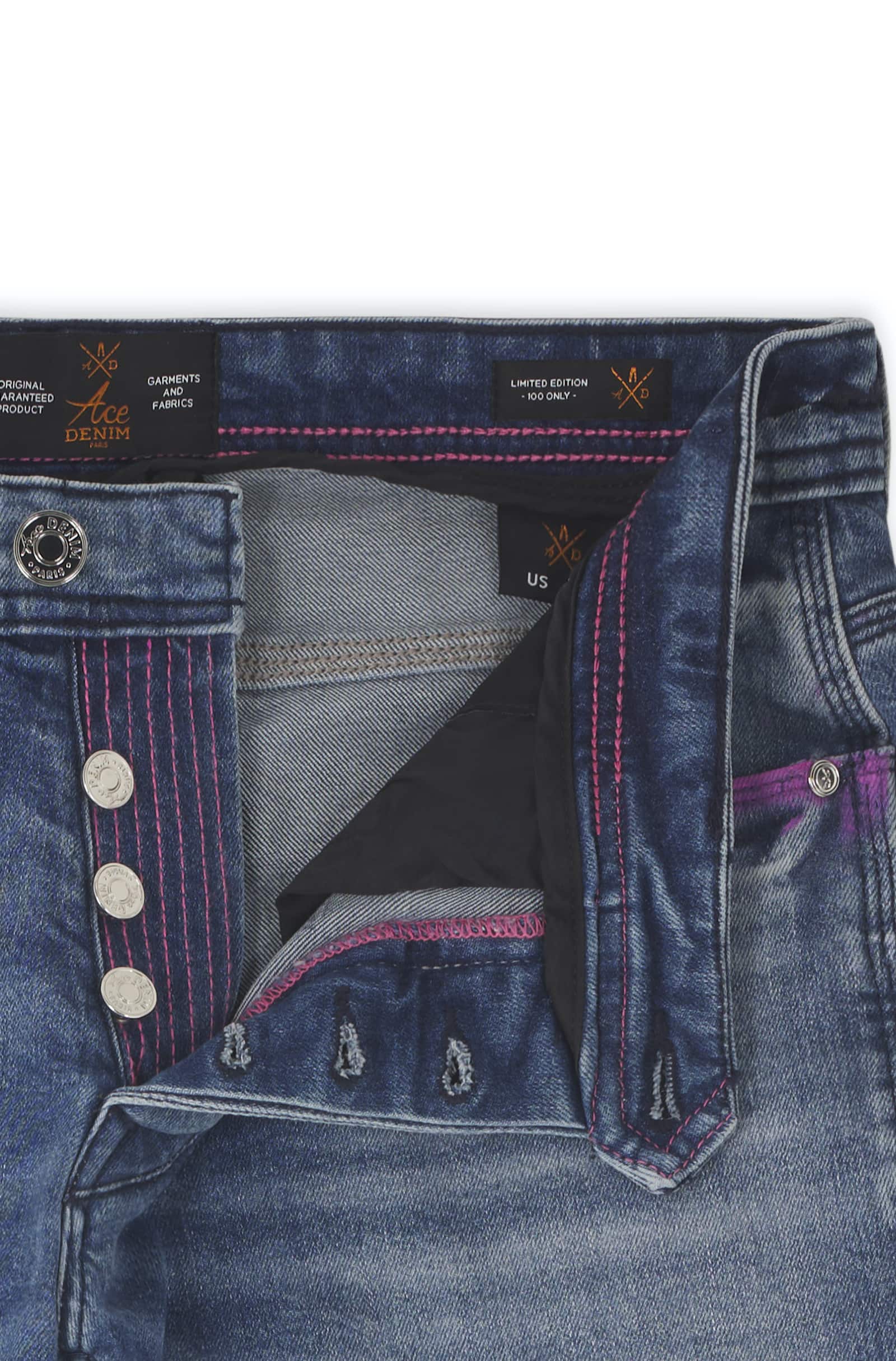 Jeans slim homme stone flamingo Vue 2 - Ace Denim Paris