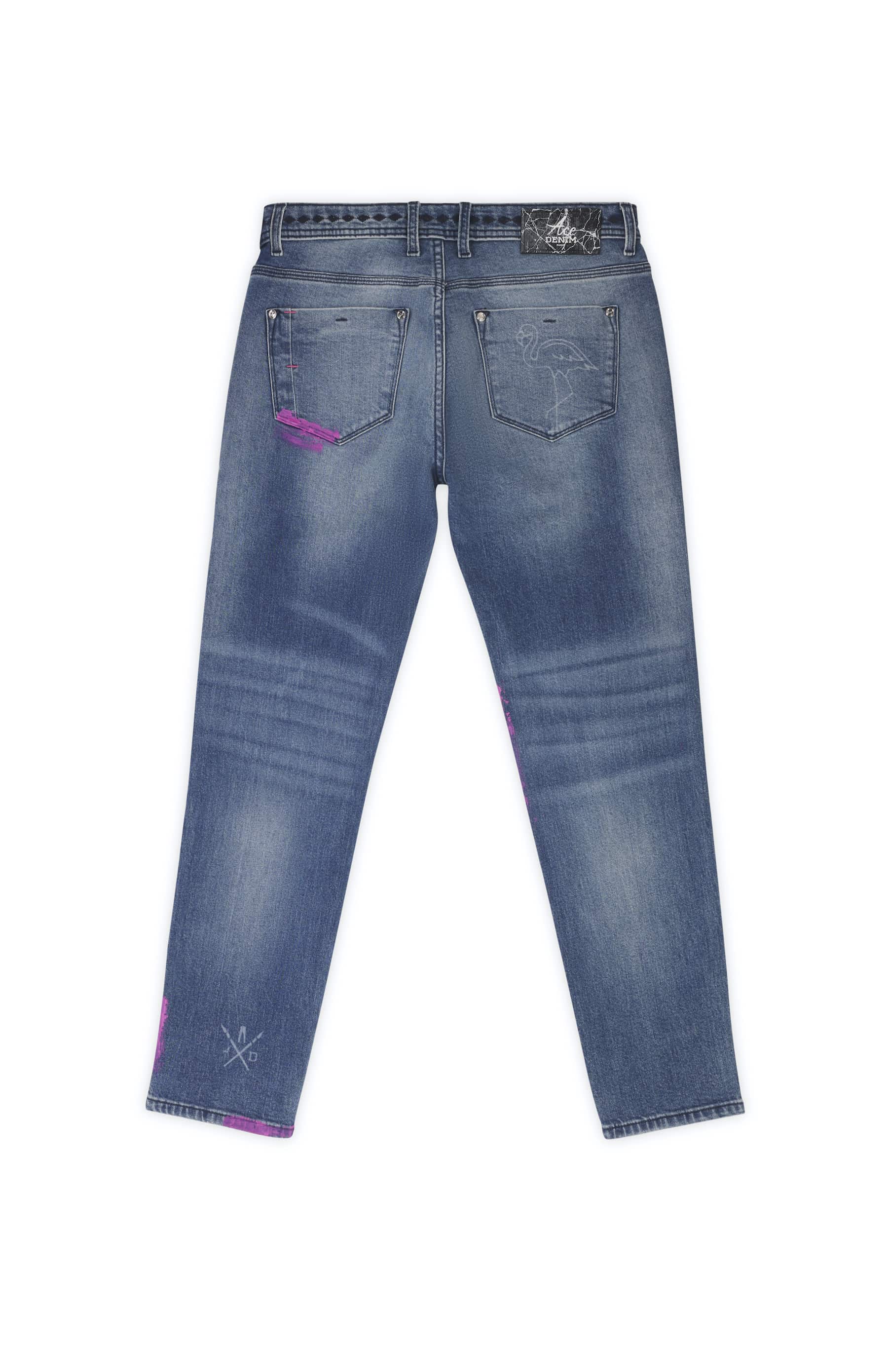 Jeans slim homme stone flamingo Vue 4 - Ace Denim Paris