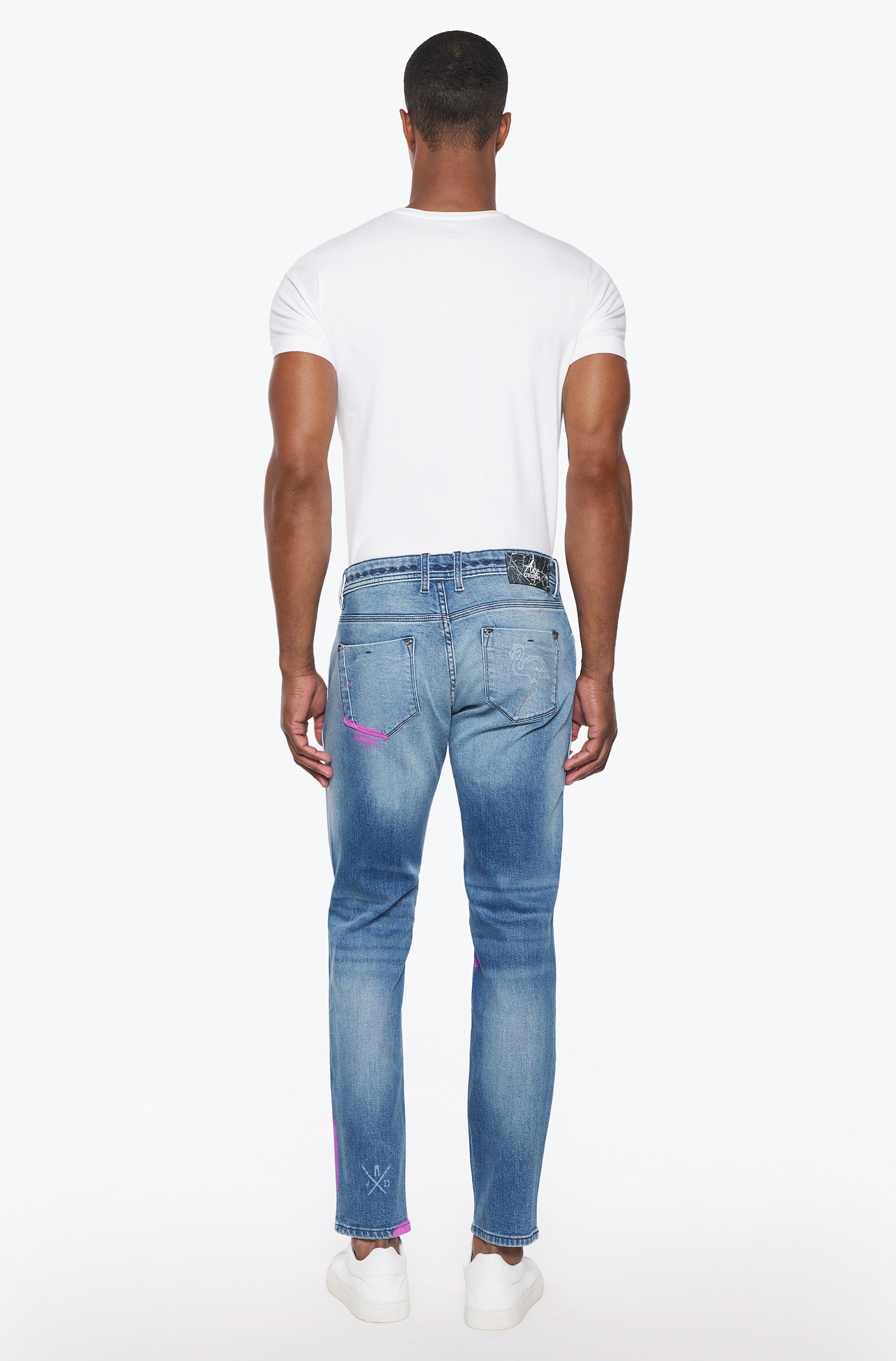 Jeans slim homme stone flamingo Vue 3 - Ace Denim Paris