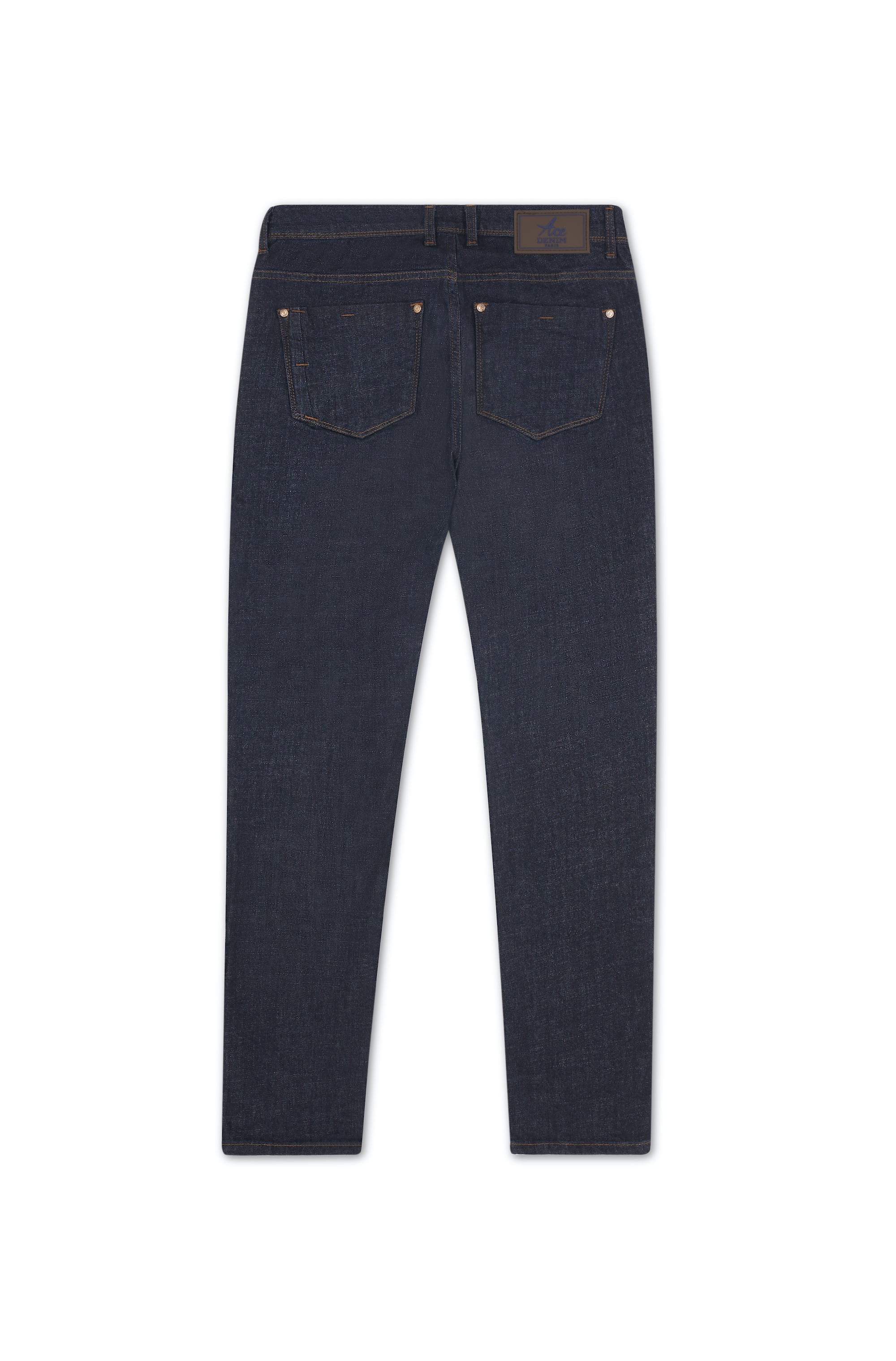 Jeans slim homme brut indigo tabac Vue 4 - Ace Denim Paris
