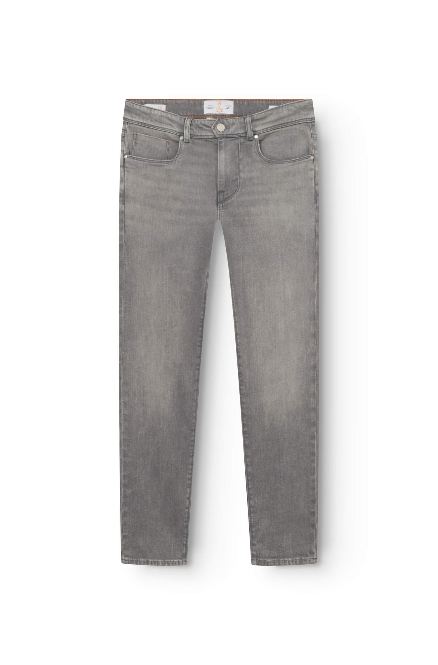 Vue de face du jeans gris clair en cachemire Ace Denim Paris