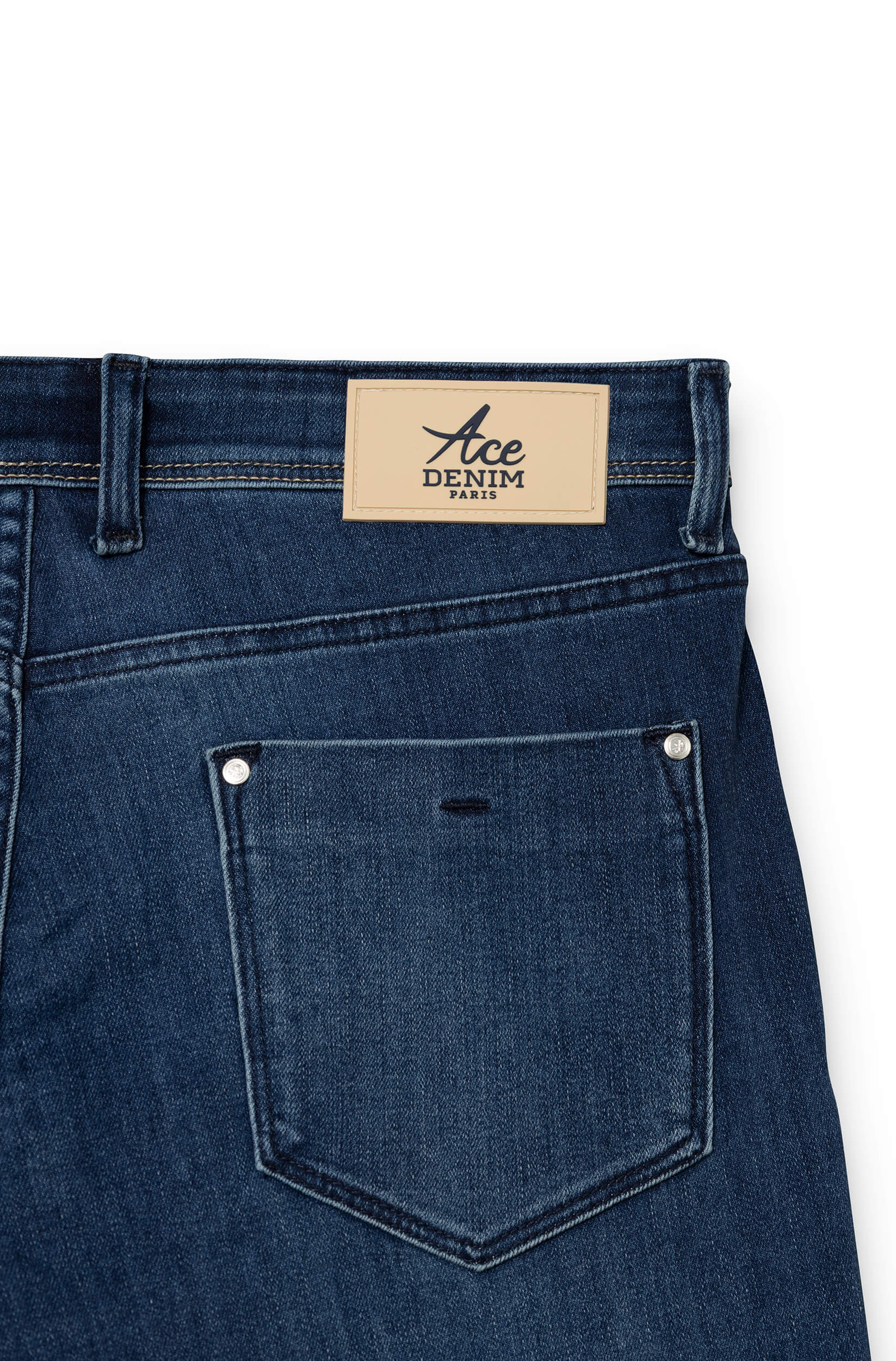 Jeans slim homme pierre foncé beige Vue 6 - Ace Denim Paris